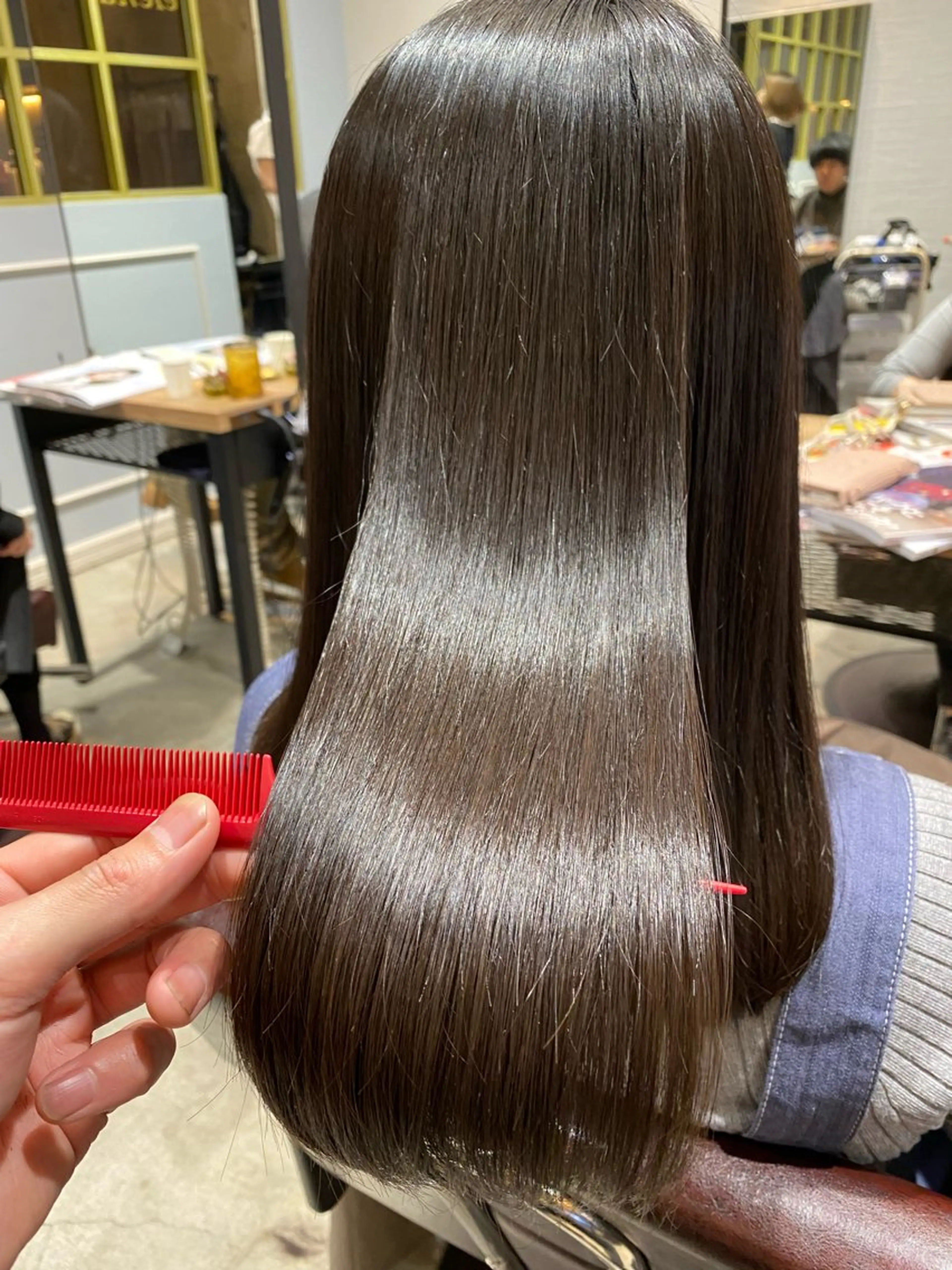 セミロング カラー 縮毛矯正 カット 縮毛矯正 TOPSTYLIST 🇬🇧JIMMYのヘアスタイル