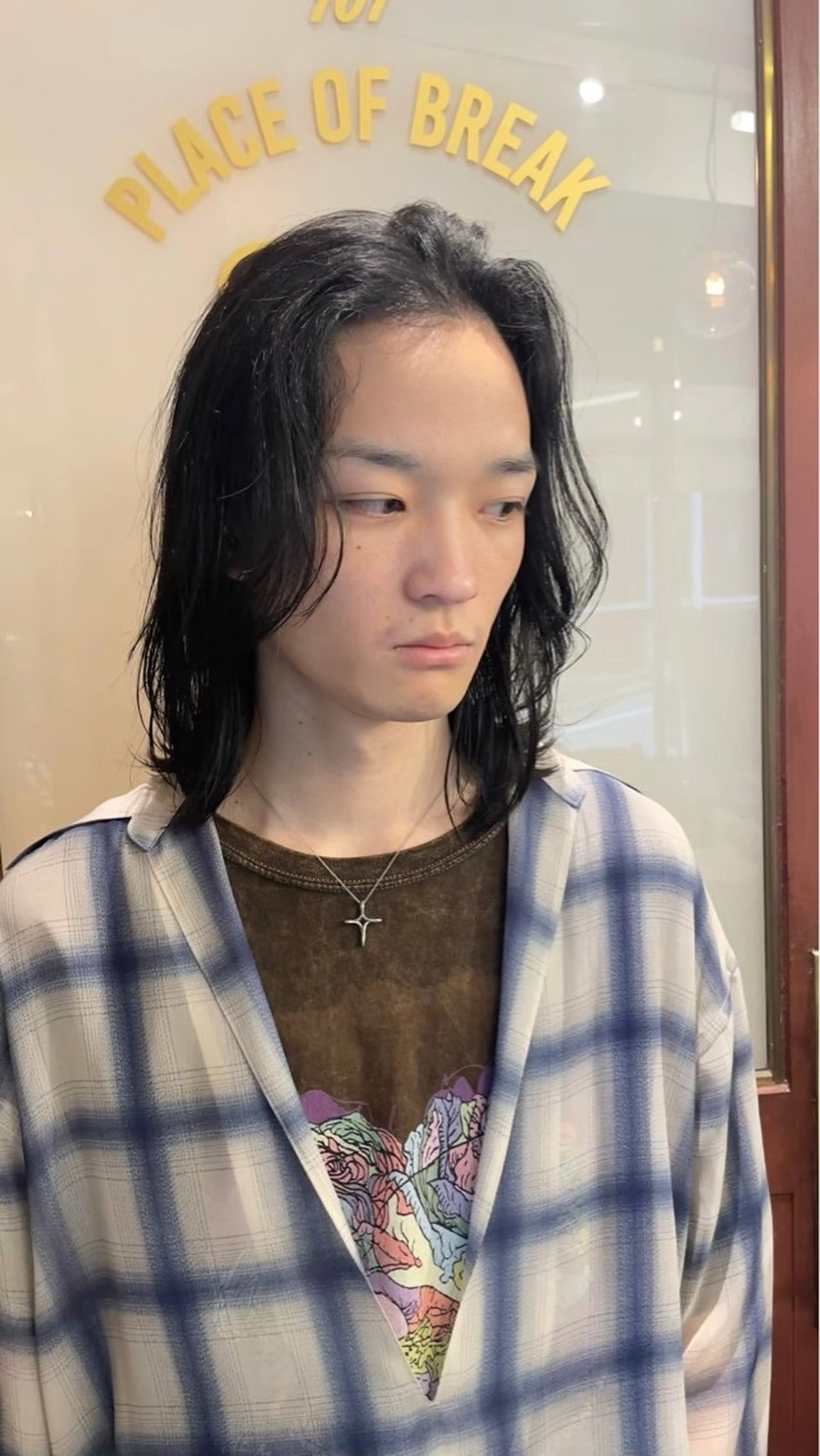 セミロング 顔まわりレイヤー レイヤーカット 佐藤 聖真【美髪矯正】のヘアスタイル