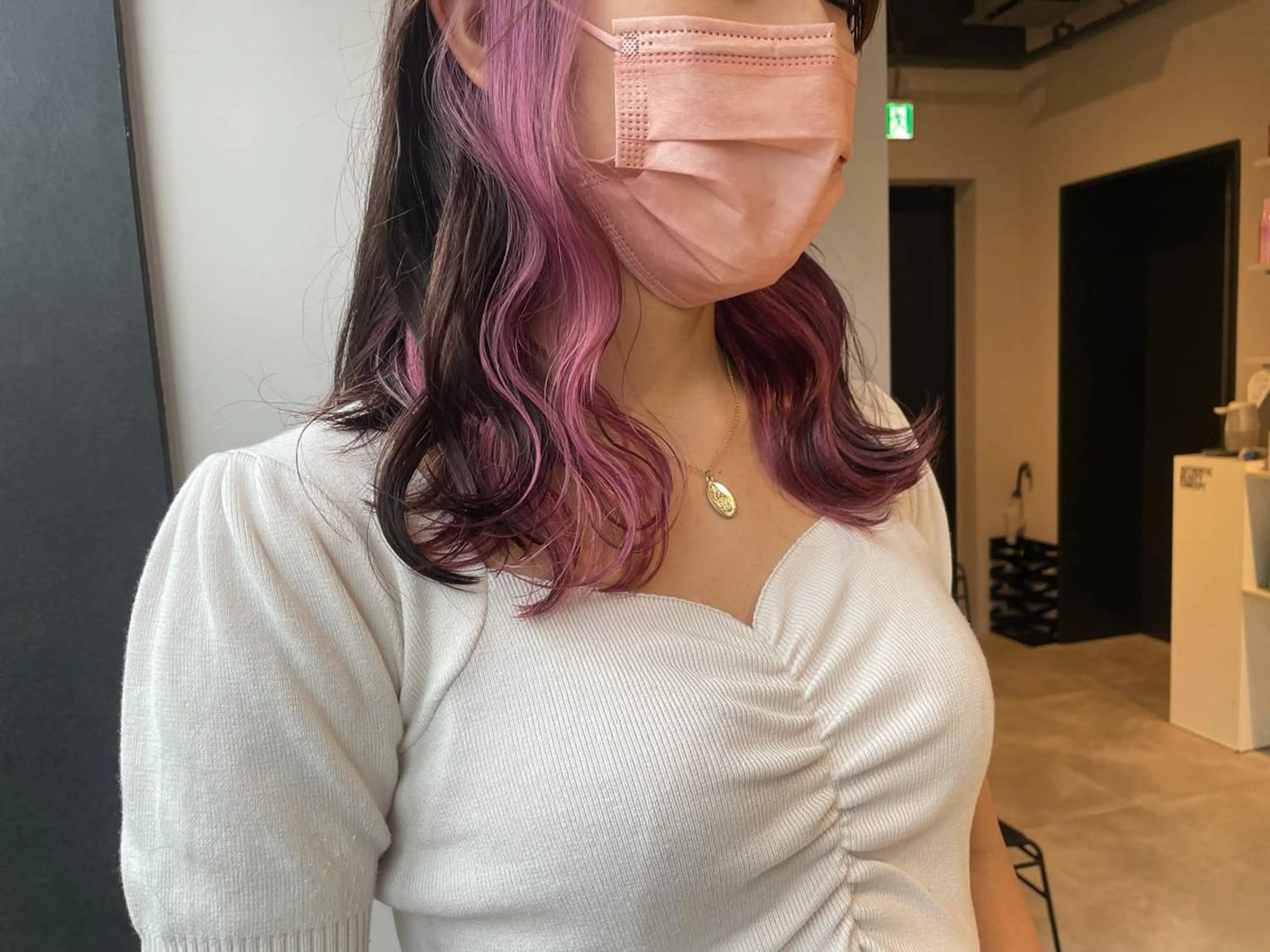 ショート カラー ピンクカラー ピンクパープル パープルカラー ブリーチ👩‍🦳/ ‪✂︎MANAMIのヘアスタイル