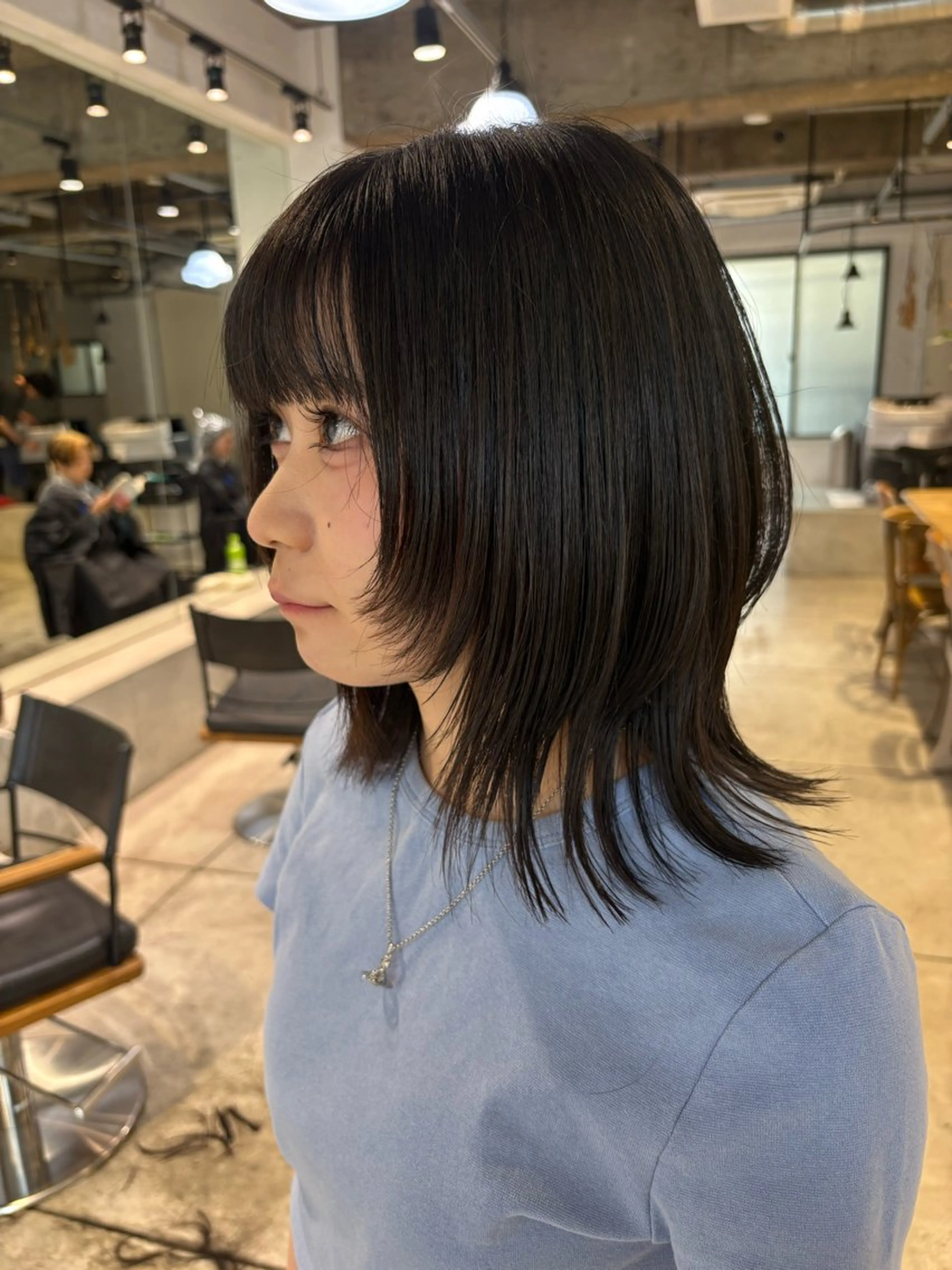ミディアム ウルフカット ユウナ🎀レイヤー/ 暖色カラーのヘアスタイル