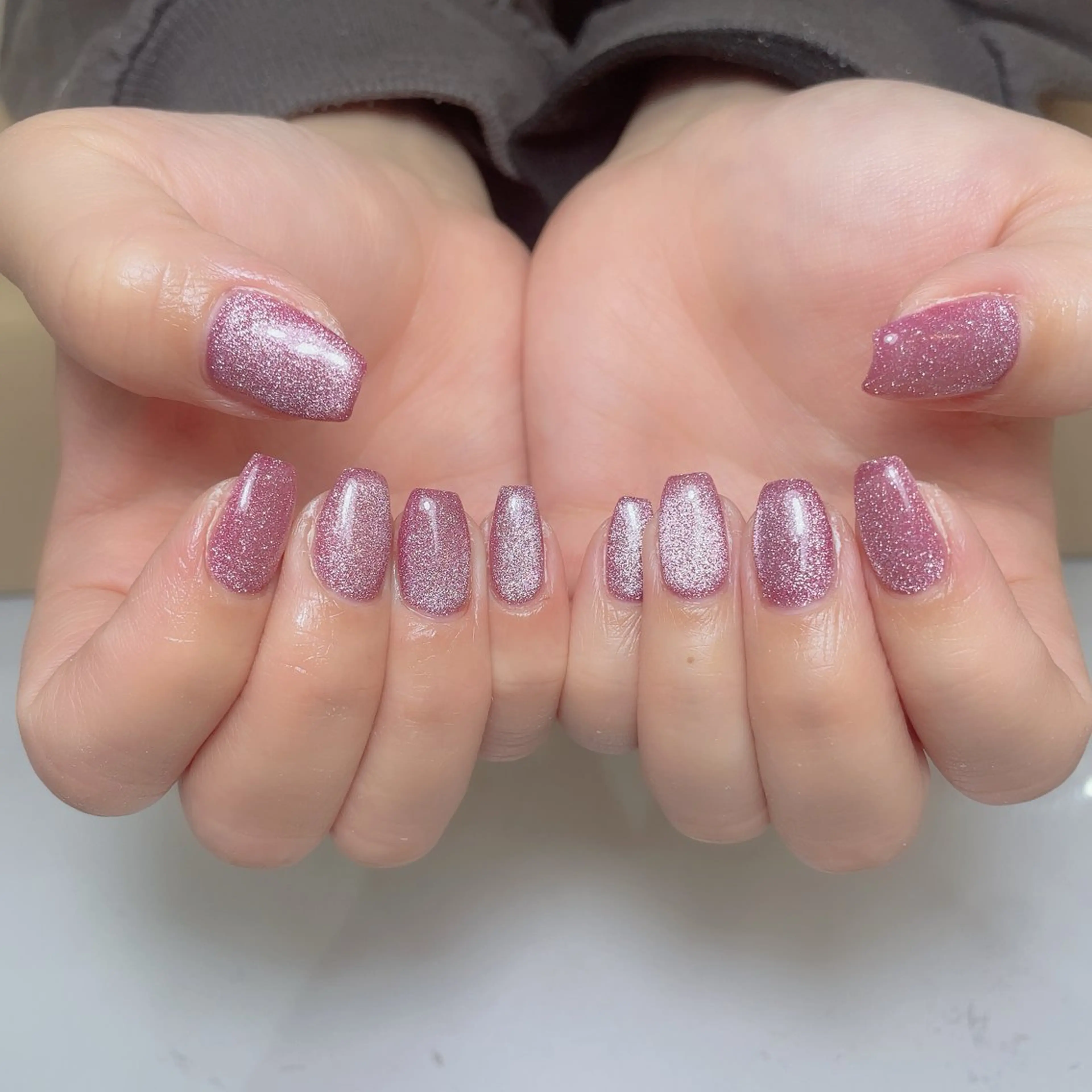 ネイル フラッシュネイル フラッシュマグ キラキラネイル マグネットネイル マグネットワンカラー エルバイノリコ 円谷(つむらや)のネイルデザイン