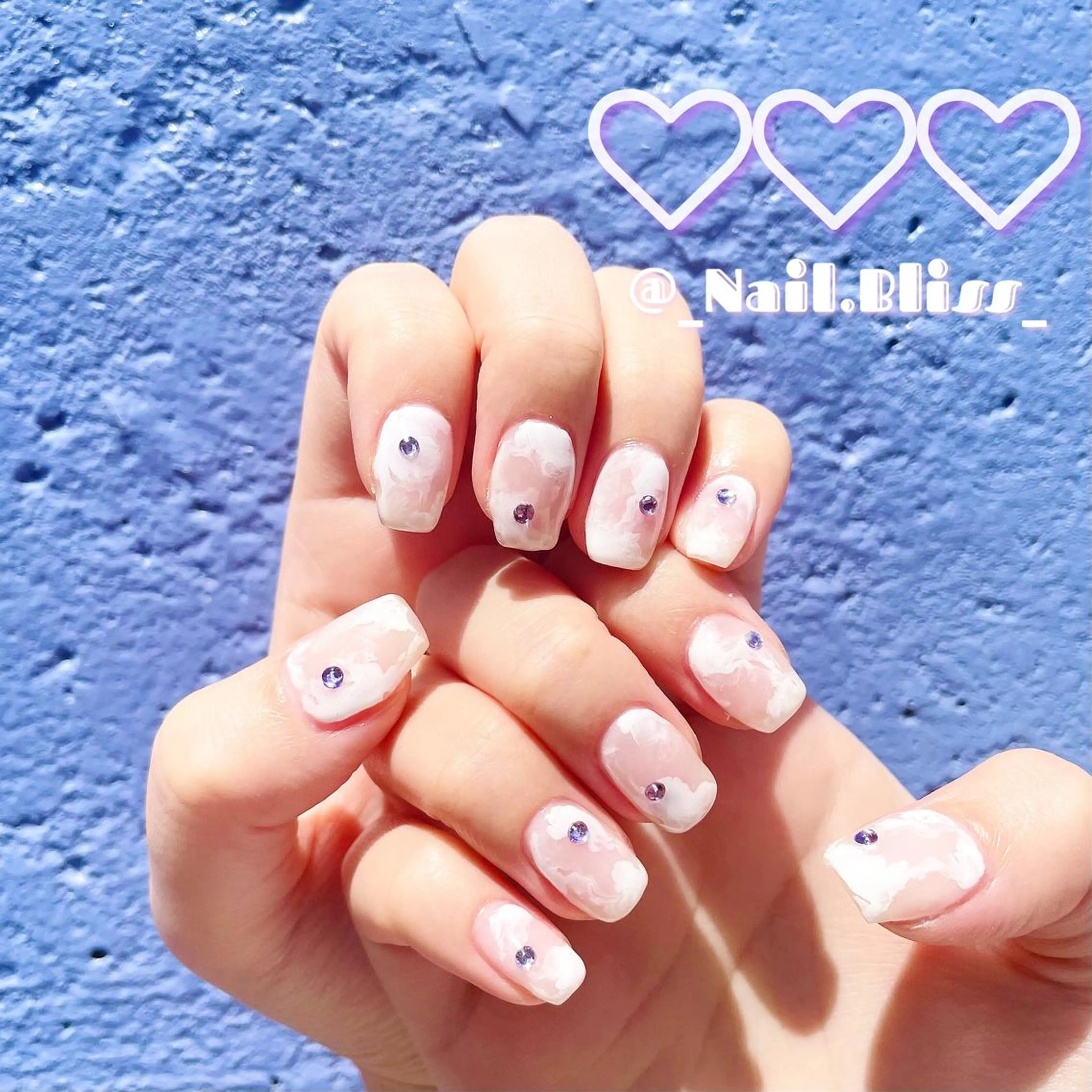 ネイル 大理石ネイル(マーブル) ストーンネイル ハンドネイル NAIL BLISSのネイルデザイン