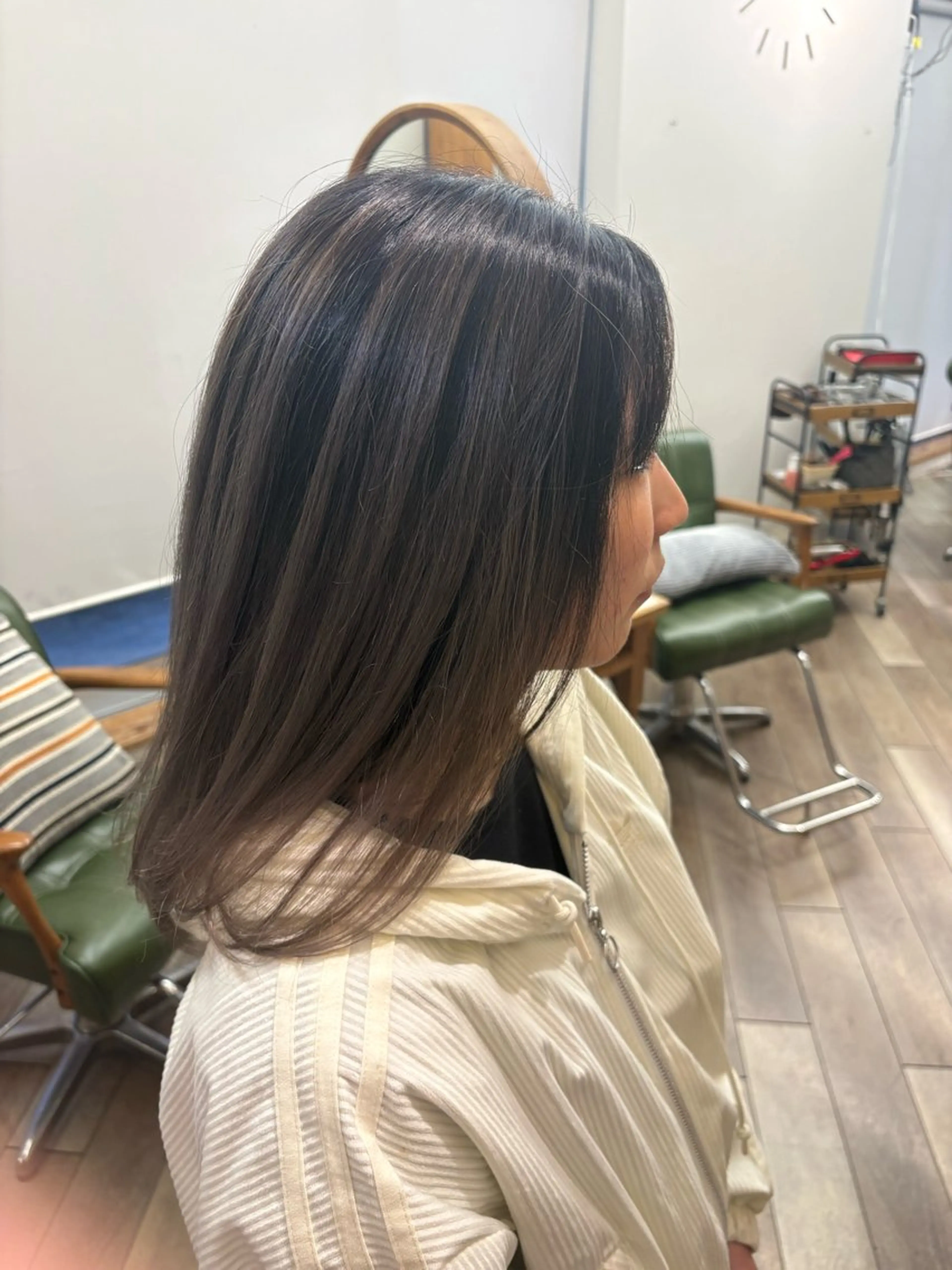 セミロング カラー ヘアカラー 鮫島海斗☆レイヤー☆ ケアブリーチ☆パーマのヘアスタイル