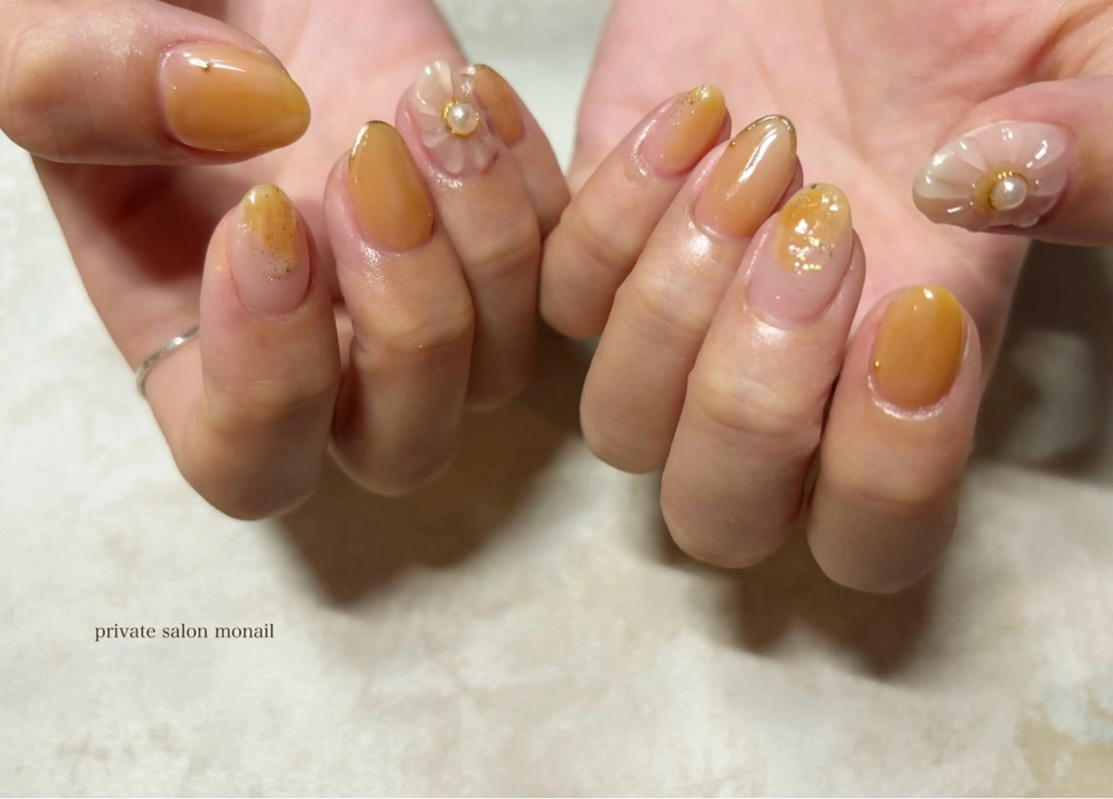 ネイル ぷっくりネイル ハンドネイル nail salon monailのネイルデザイン