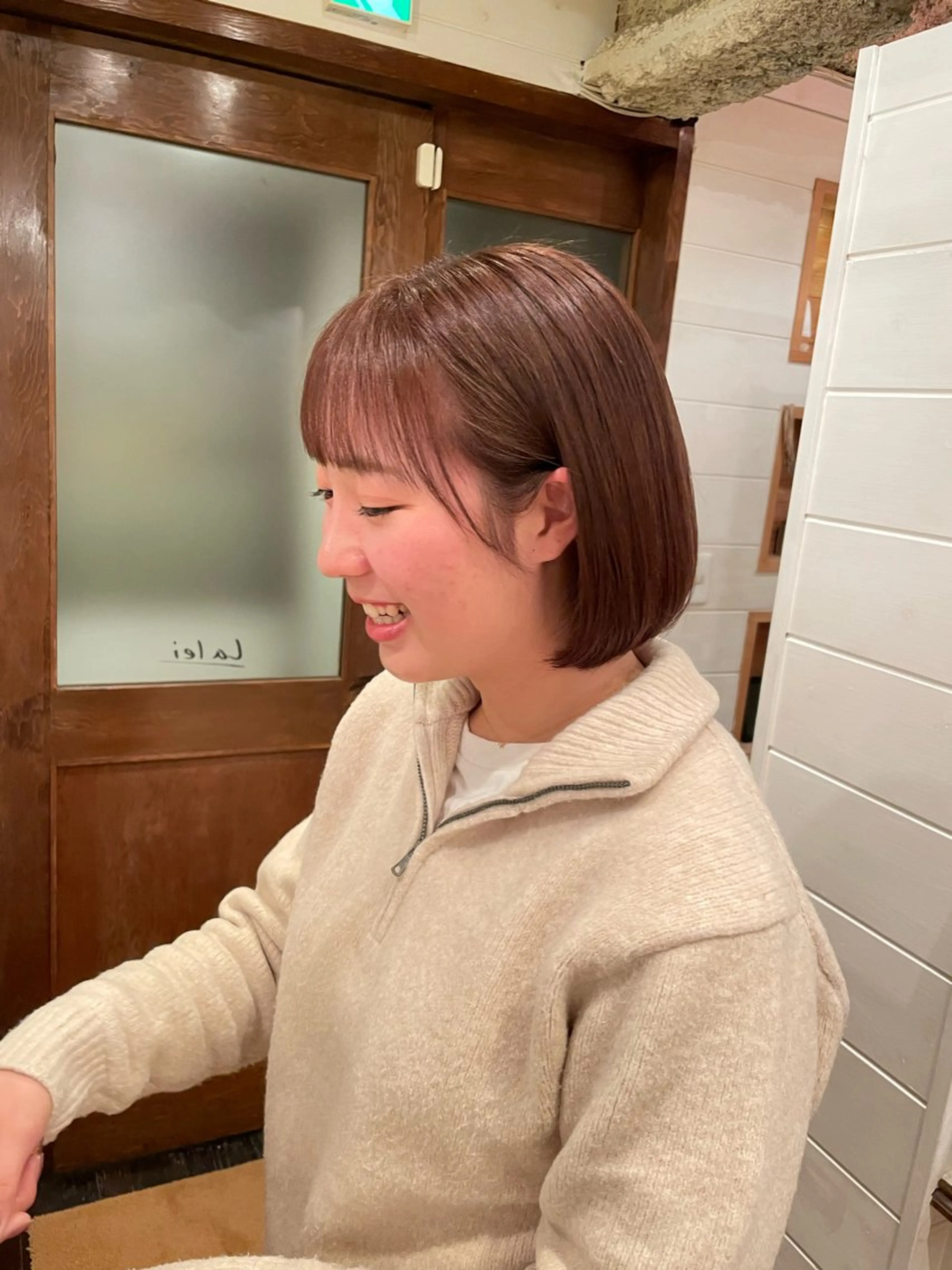 ショート ボブ/縮毛矯正/レイ ヤー♡Natsukiのヘアスタイル