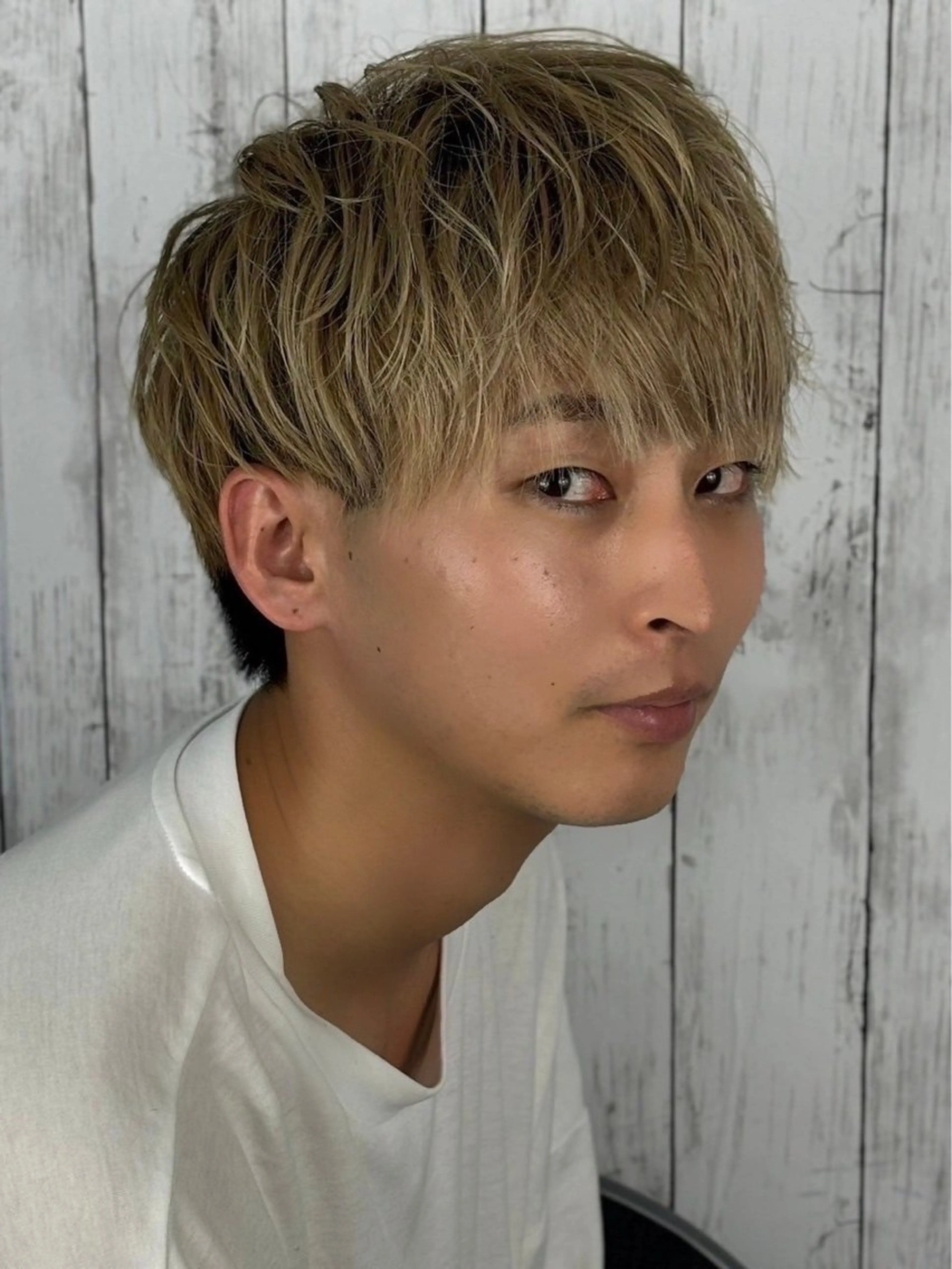 ミディアム カラー ヘアアレンジ メンズ ヒロ銀座ヘアーサロン東京八重洲所属・⚡️メンズ特化⚡️ 倉林 隼大のヘアスタイル