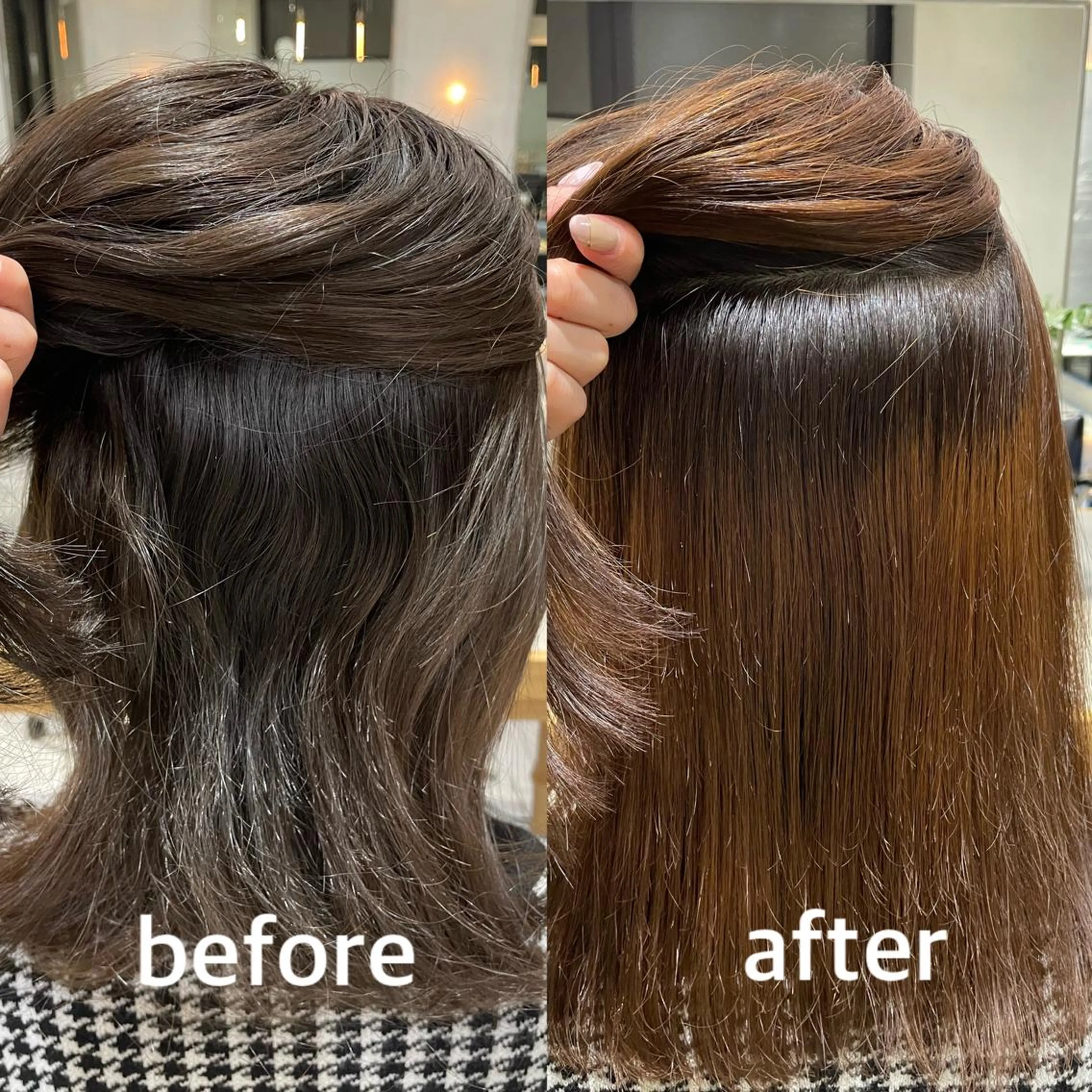 ミディアム パーマ ヘアアレンジ 縮毛矯正 ヘッドスパ ヘアセット 艶髪/レイヤーカット 🐣misakiのヘアスタイル