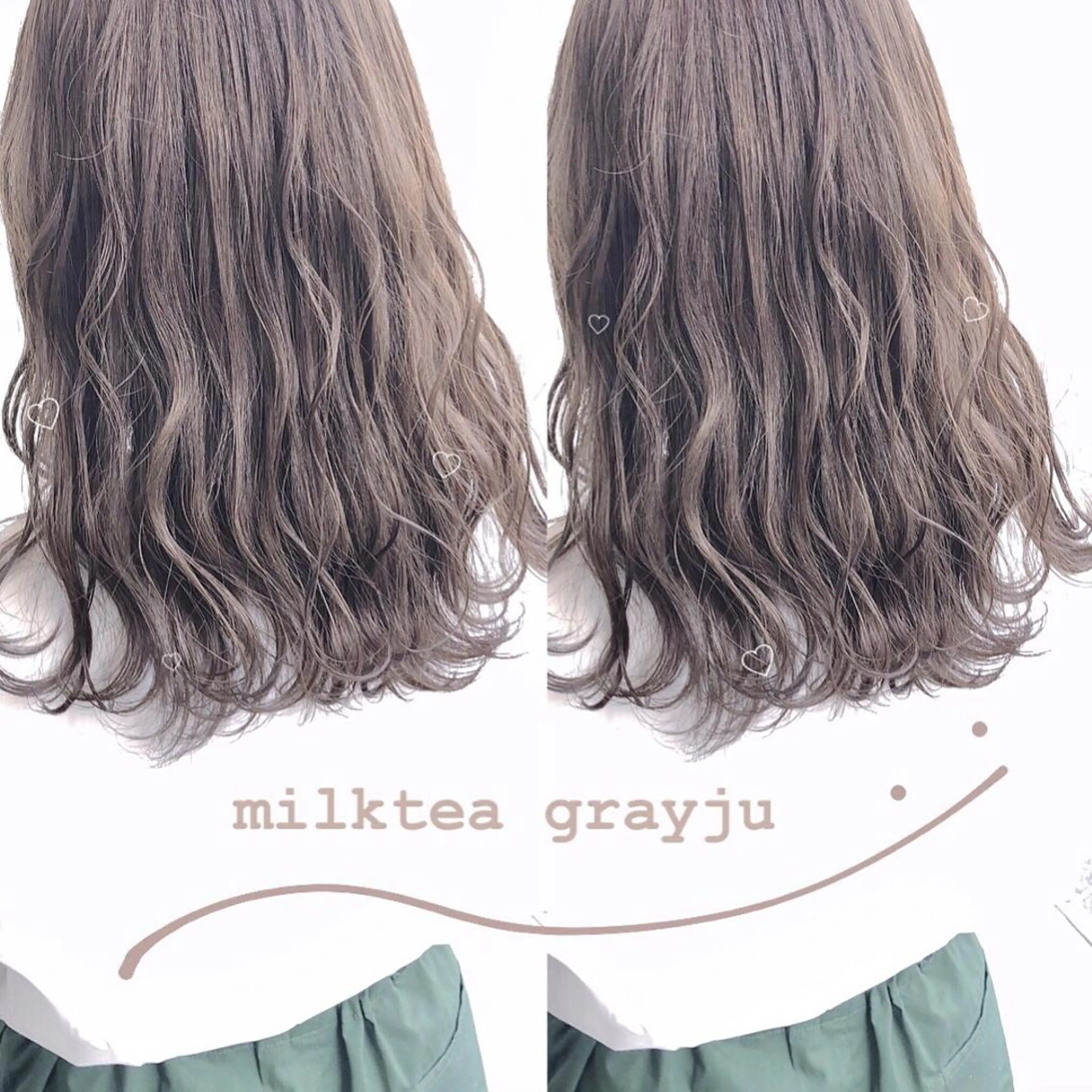 セミロング カラー ベージュカラー ブリーチ モカベージュ ブリーチなしカラー misaki🎀 まろみ透け感カラーのヘアスタイル
