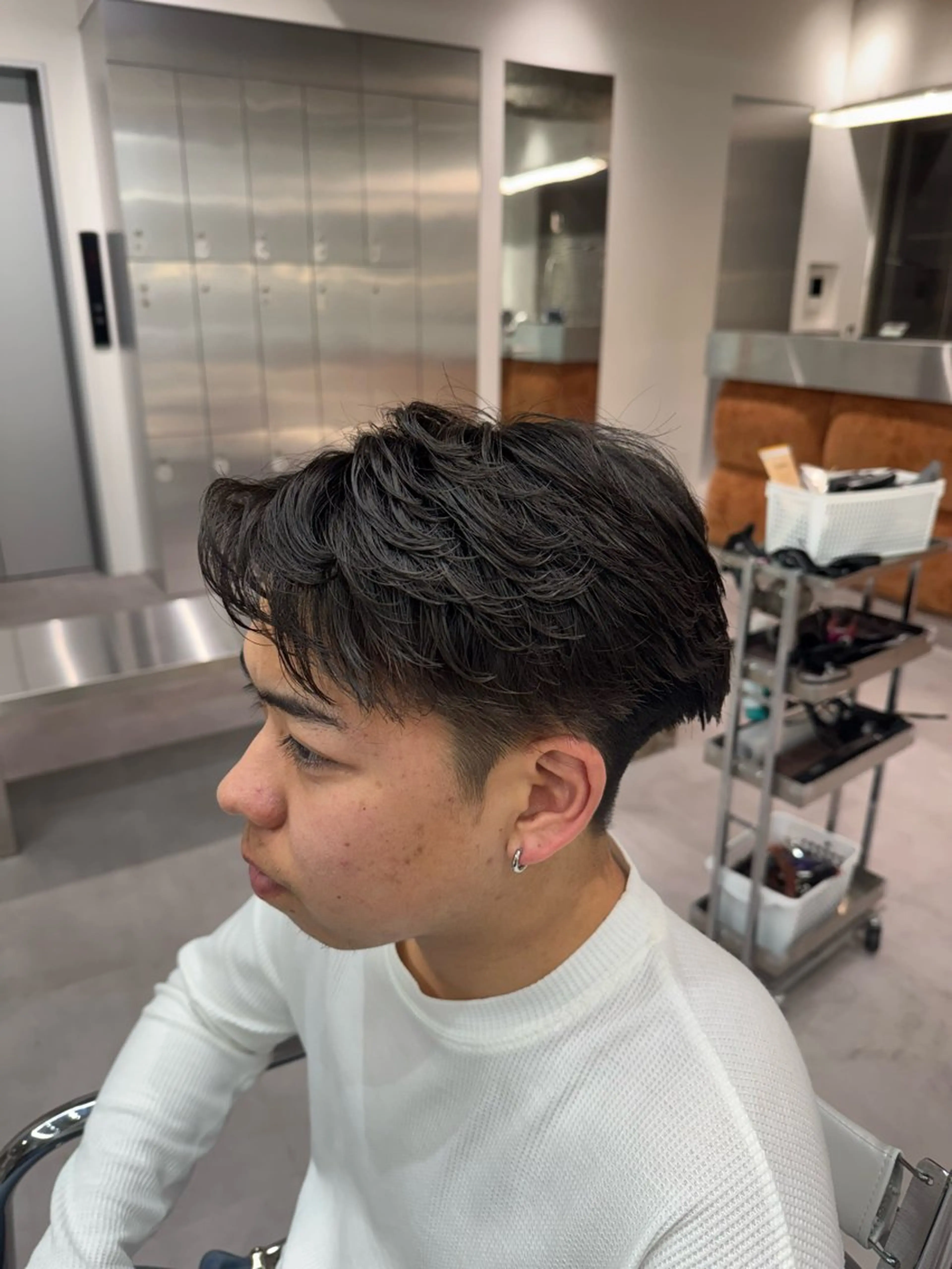 パーマ メンズ フェザーパーマ メンズパーマ ブリーチ/パーマ特化 片平和寿のヘアスタイル