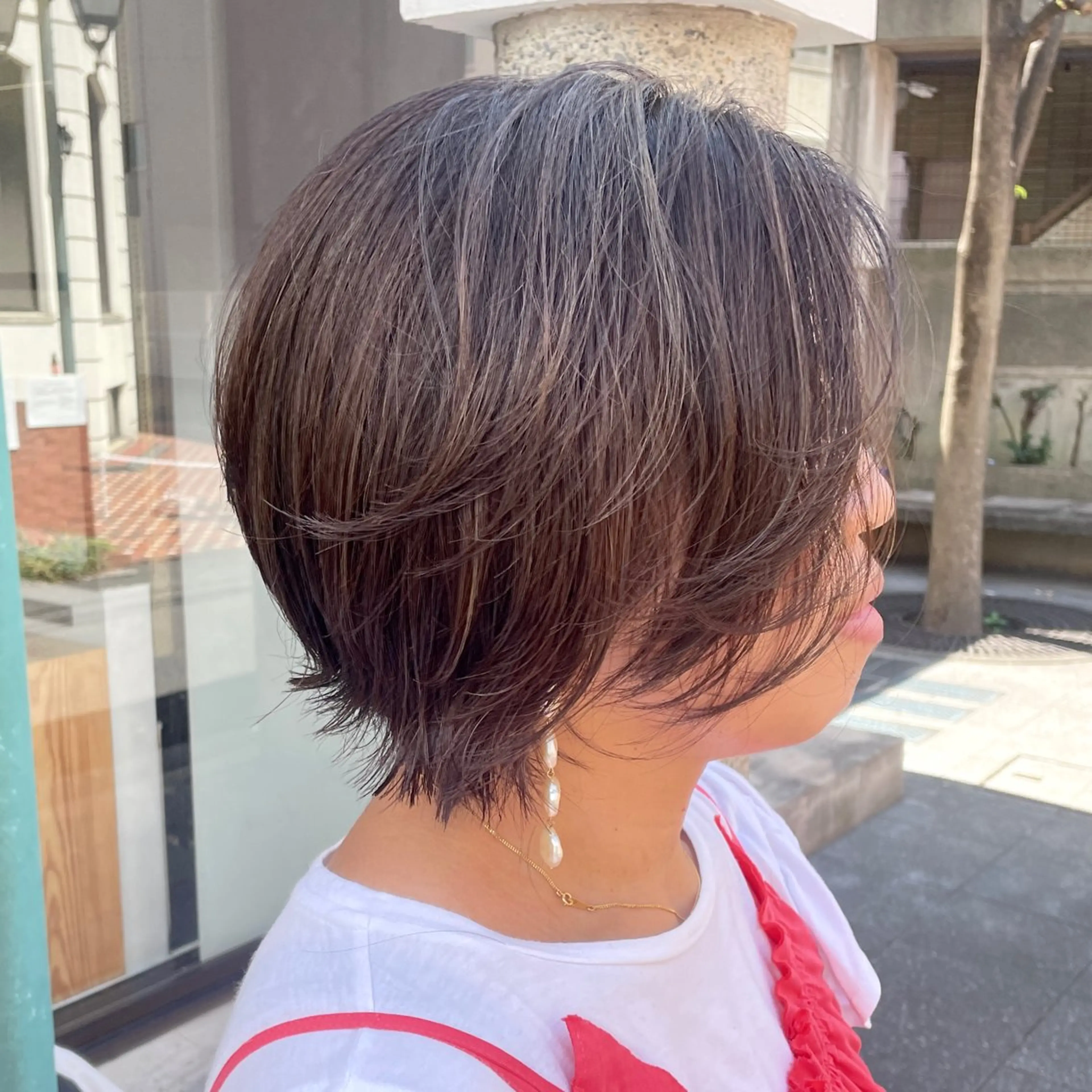 ショート カラー ハイライトカラー ハイライト カット ヘアカラー matka白髪ぼかし 大人ヘア/KEIKOのヘアスタイル