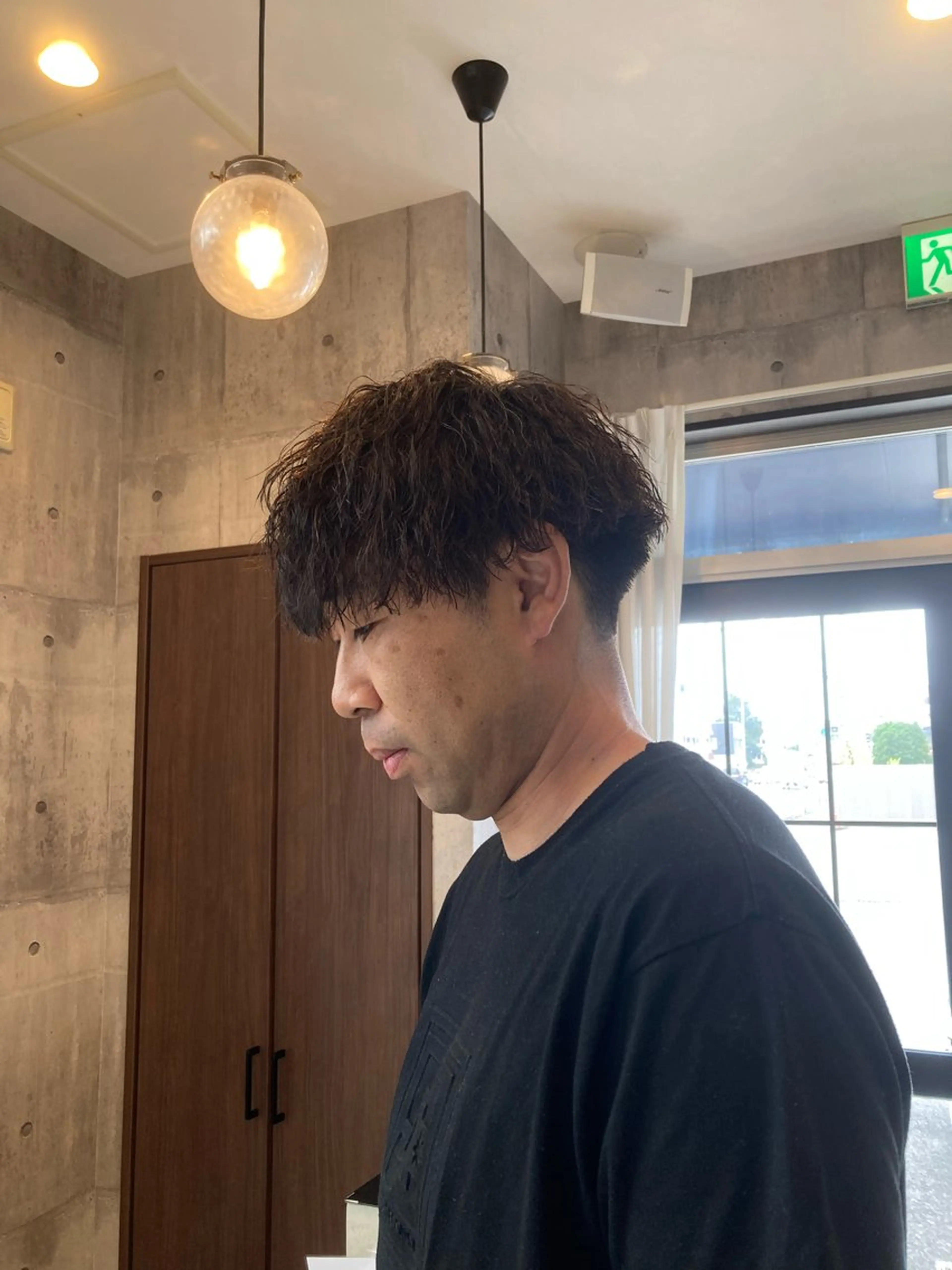 パーマ メンズ マッシュ カット パーマ ハマノ ミユのヘアスタイル
