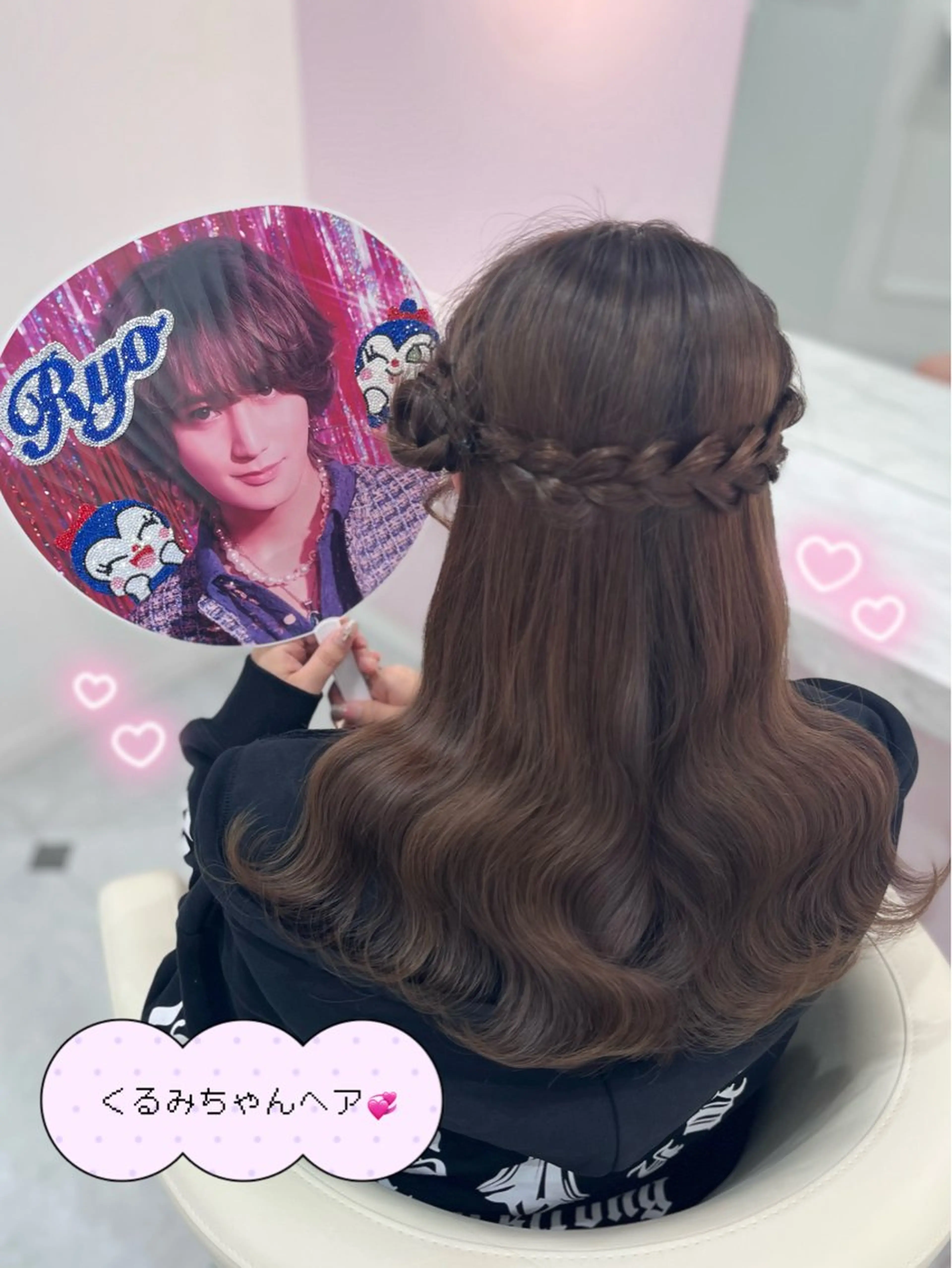ロング ヘアアレンジ ヘアセット ハイトーンカラー💞 くるみ🎀のヘアスタイル