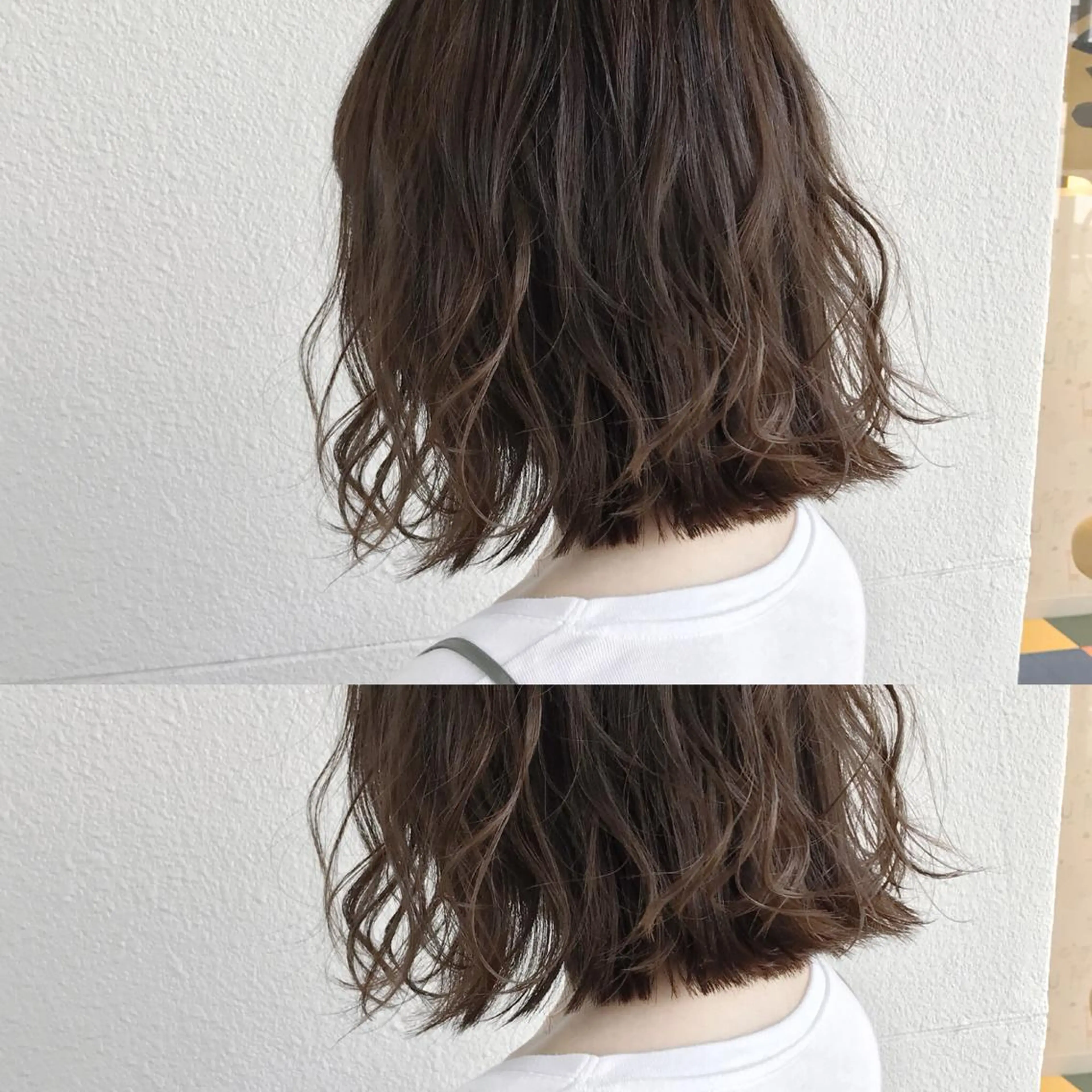 ショート カラー 切りっぱなしボブ グレージュ ボブ ボブ・レイヤーカット 吉敷航一のヘアスタイル