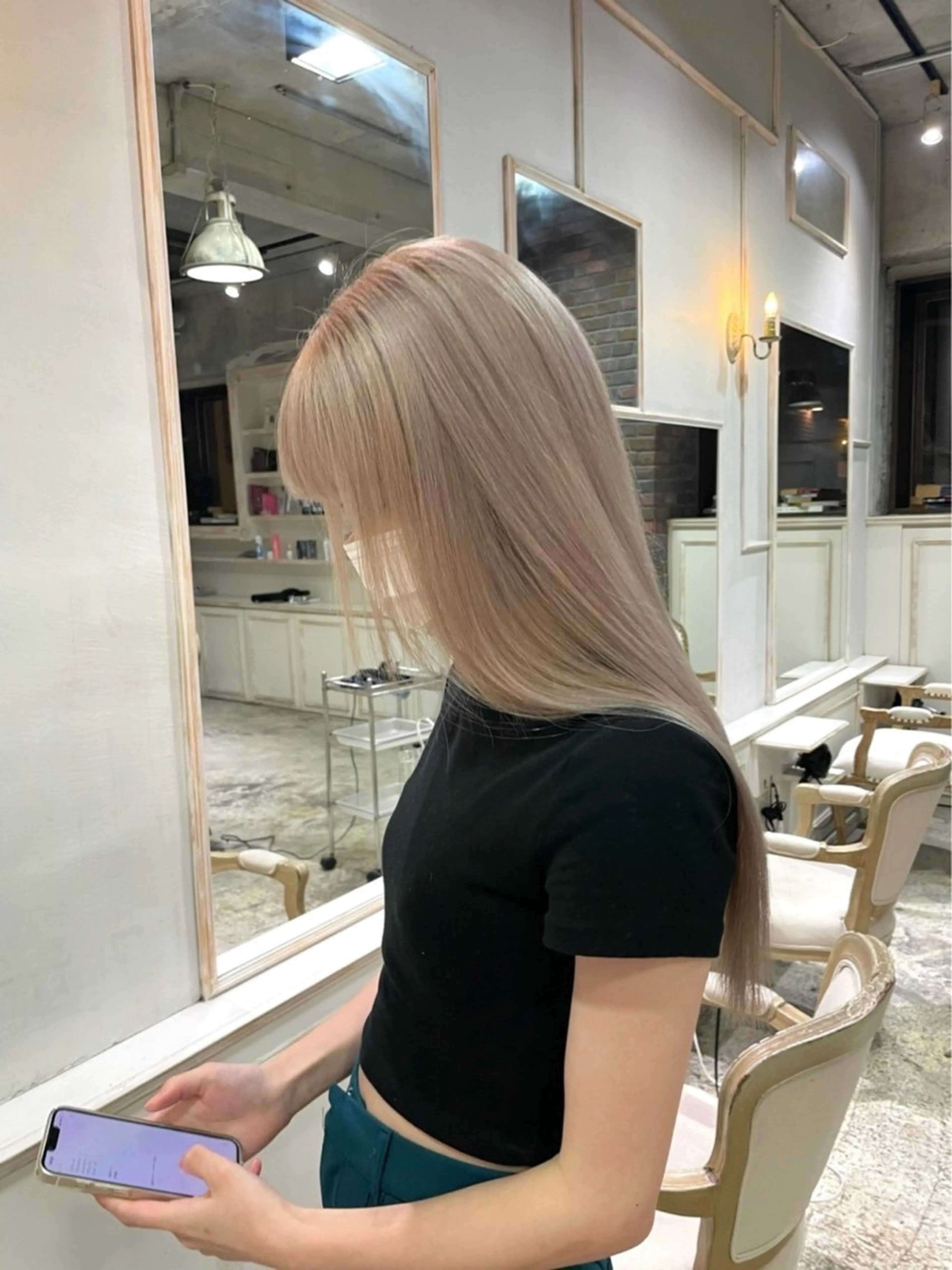 ロング カラー ヘアカラー トリートメント 🎨デザイン🥇 美髪・艶髪 日暮千敬のヘアスタイル