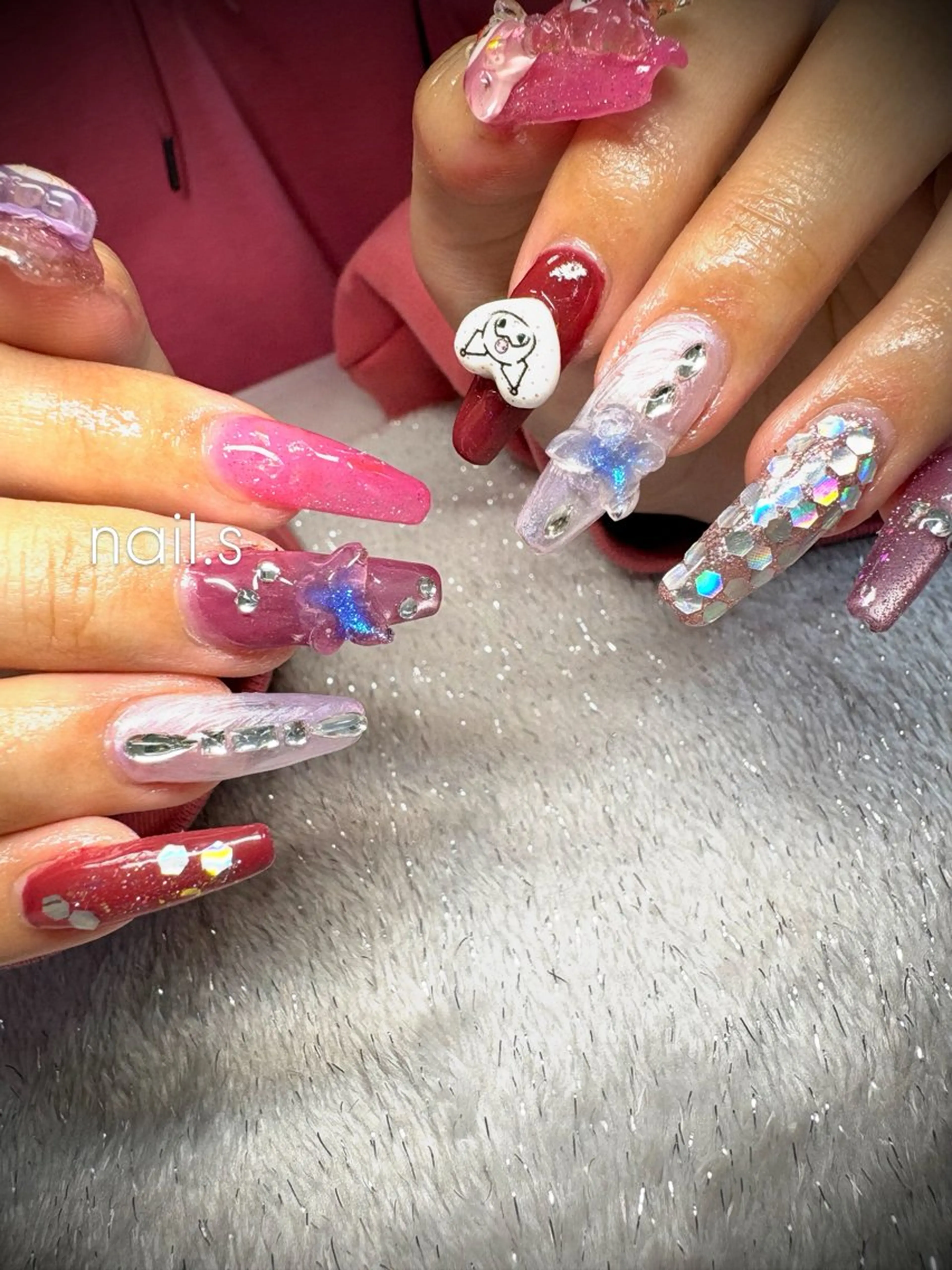 ネイル 長さ出し ロングネイル ピンク ハンドネイル nail.s misatoのネイルデザイン