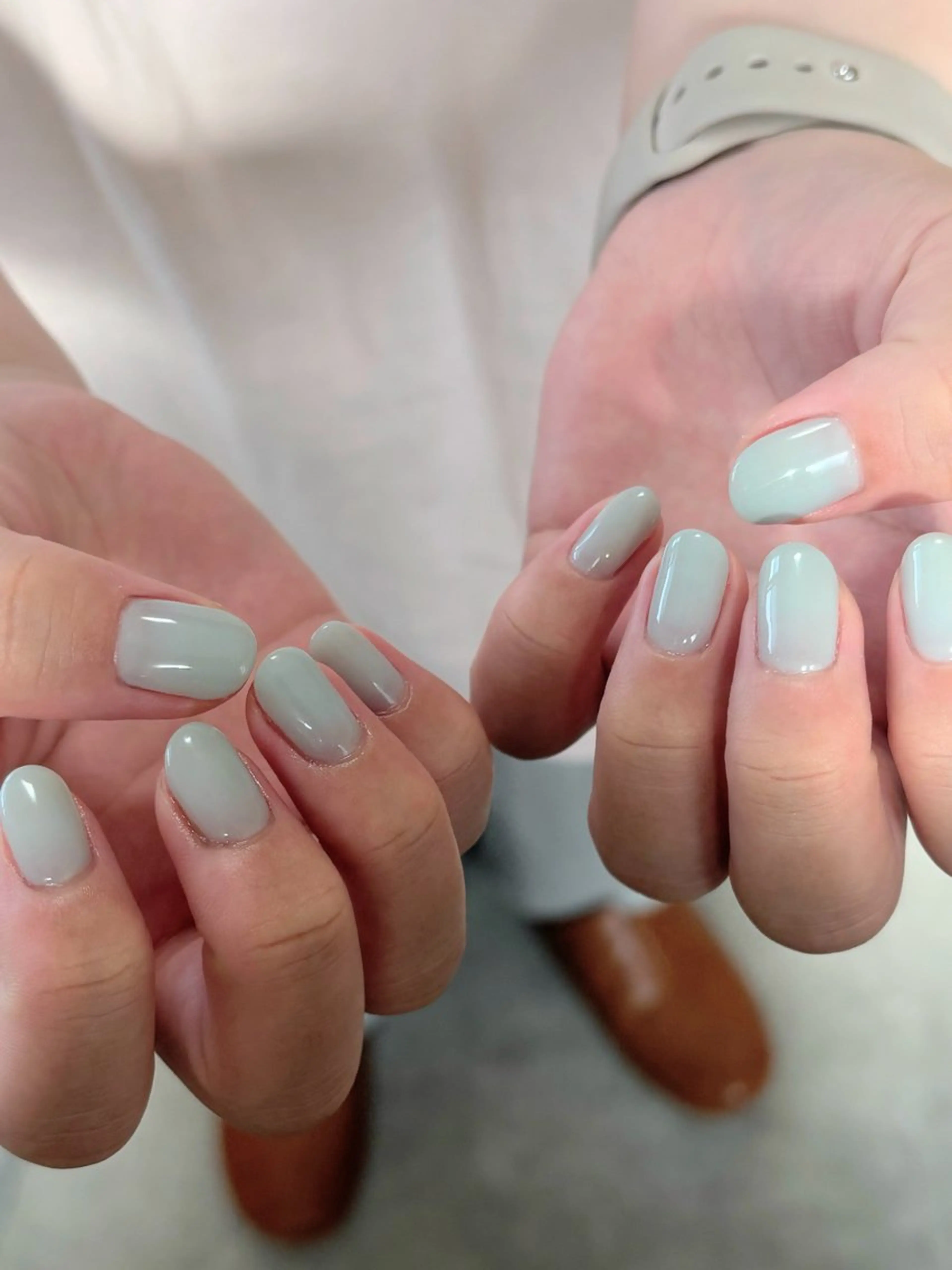 ネイル ジェルネイル グリーン キラキラネイル 水色 マグネットネイル ハンドネイル tamu nail 　金町のネイルデザイン