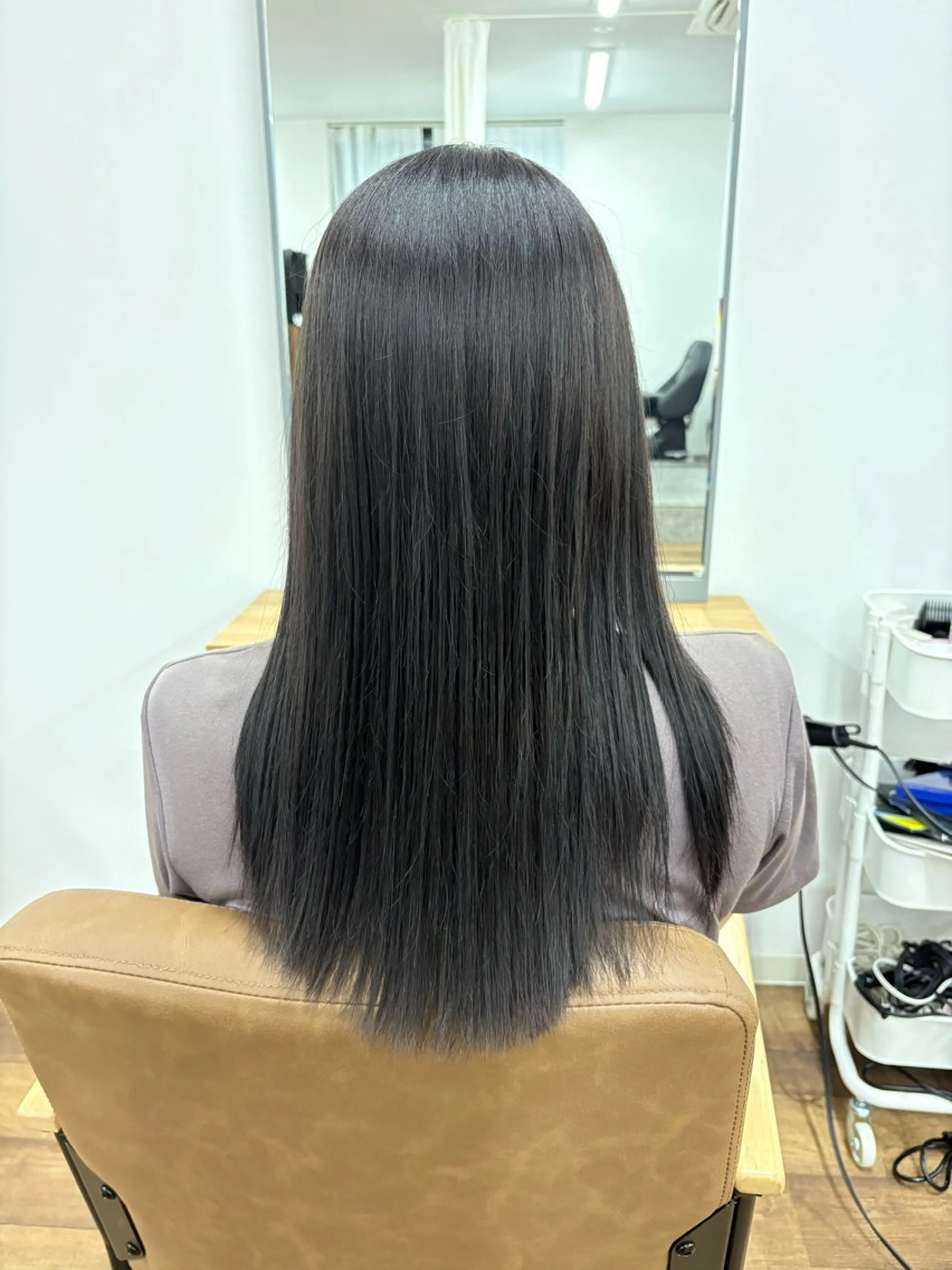 ロング カラー 黒髪 ブルーカラー ブルーブラック miki-YUCCA -"モデル様募集中"のヘアスタイル