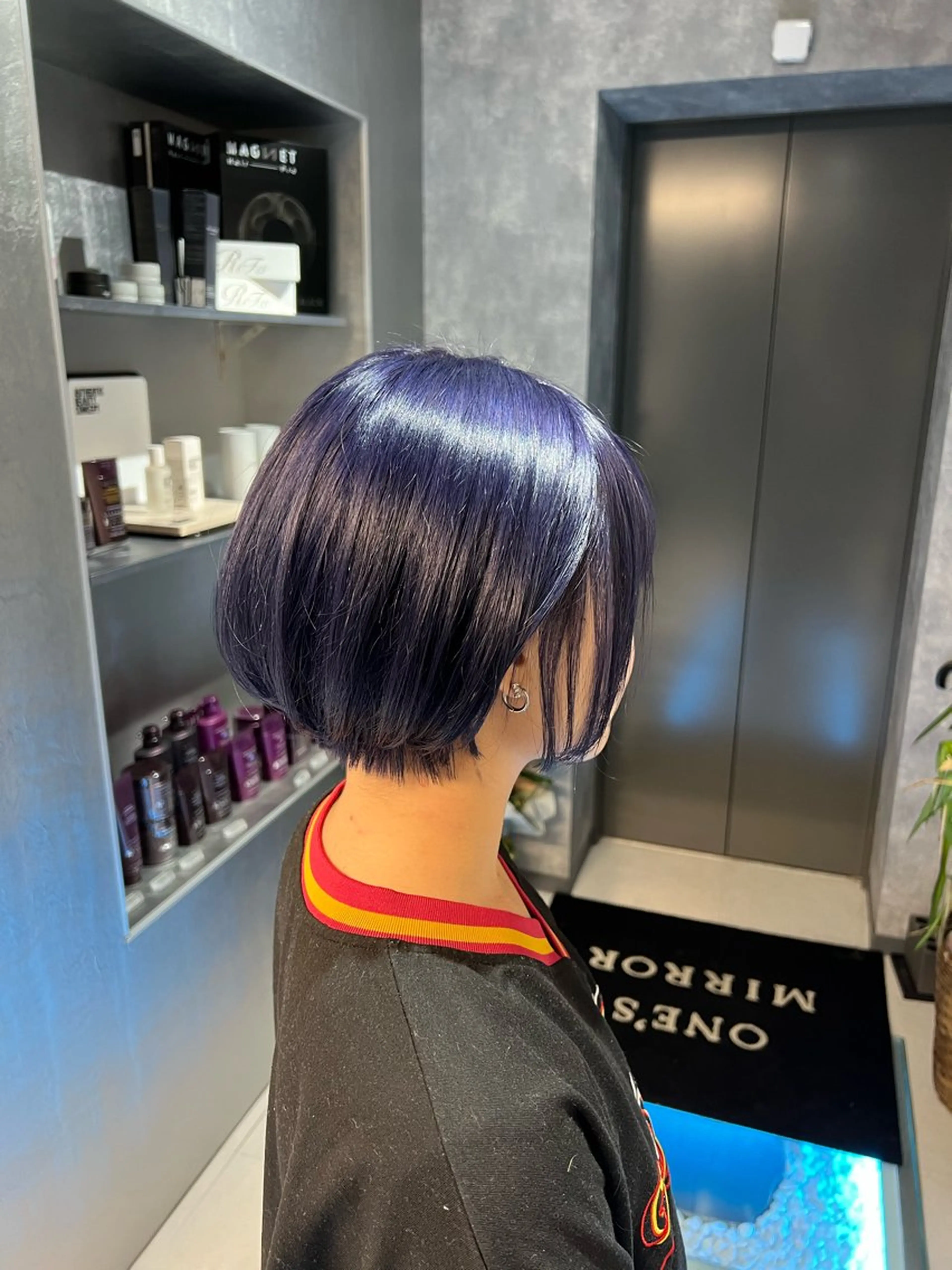 ショート カラー ヘアカラー トリートメント 👑垢抜け韓国ヘア ハッシュカット唯澄のヘアスタイル