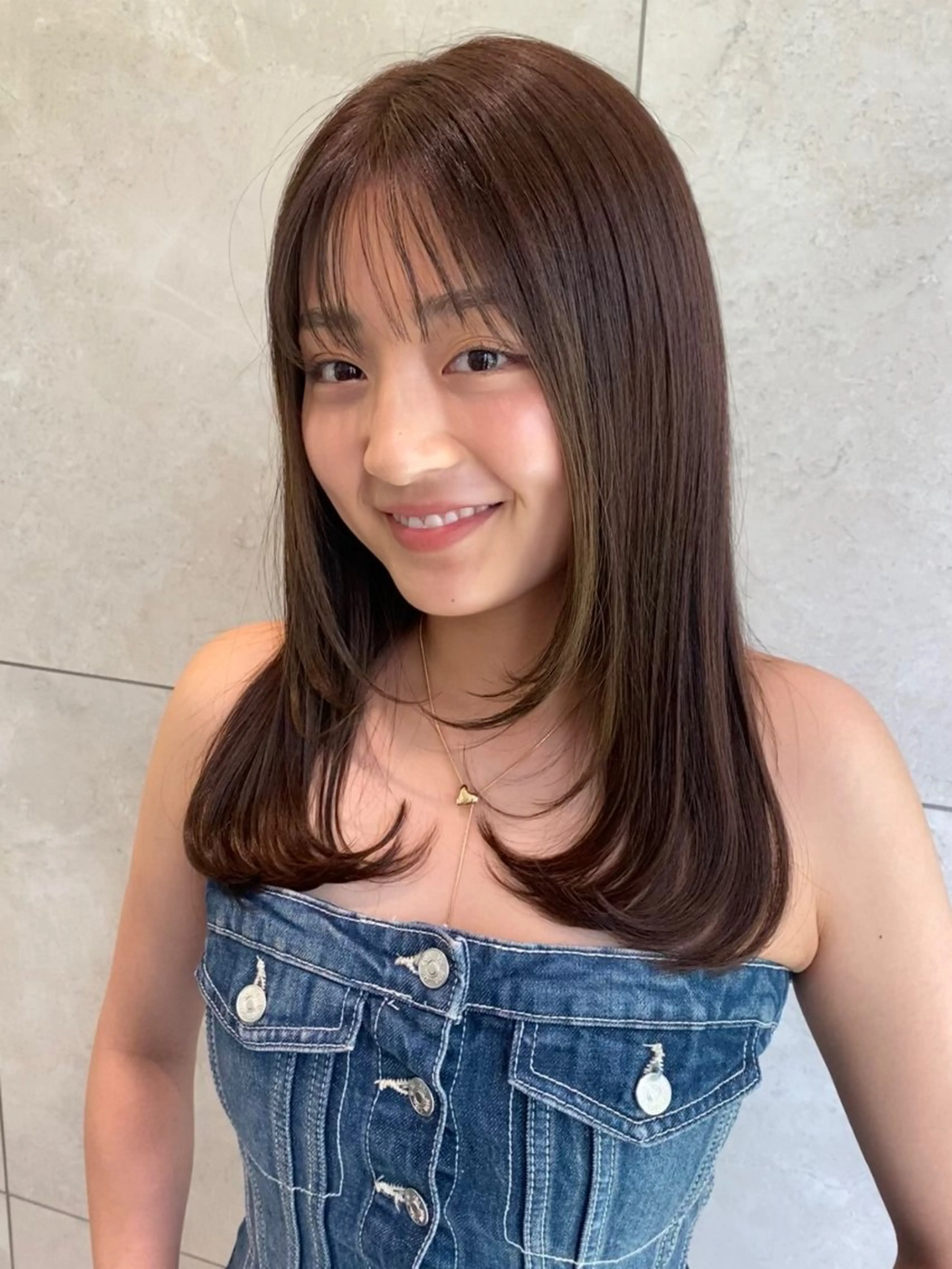 ロング カラー レイヤーカット 梅田美容室 SPADICユヅキ♠のヘアスタイル