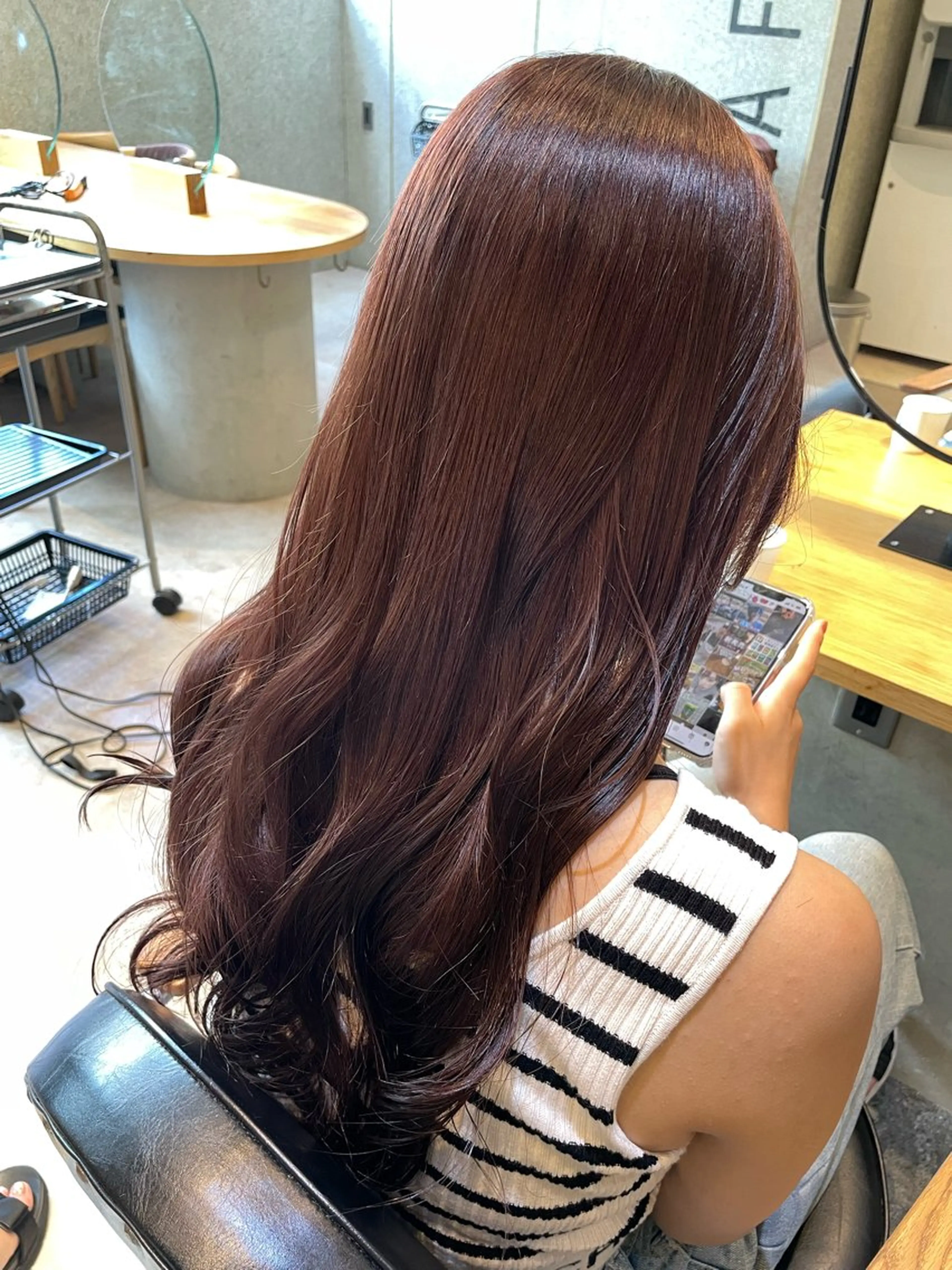 ロング カラー ヘアカラー 💘韓国レイヤー上 品カラーruru💘のヘアスタイル