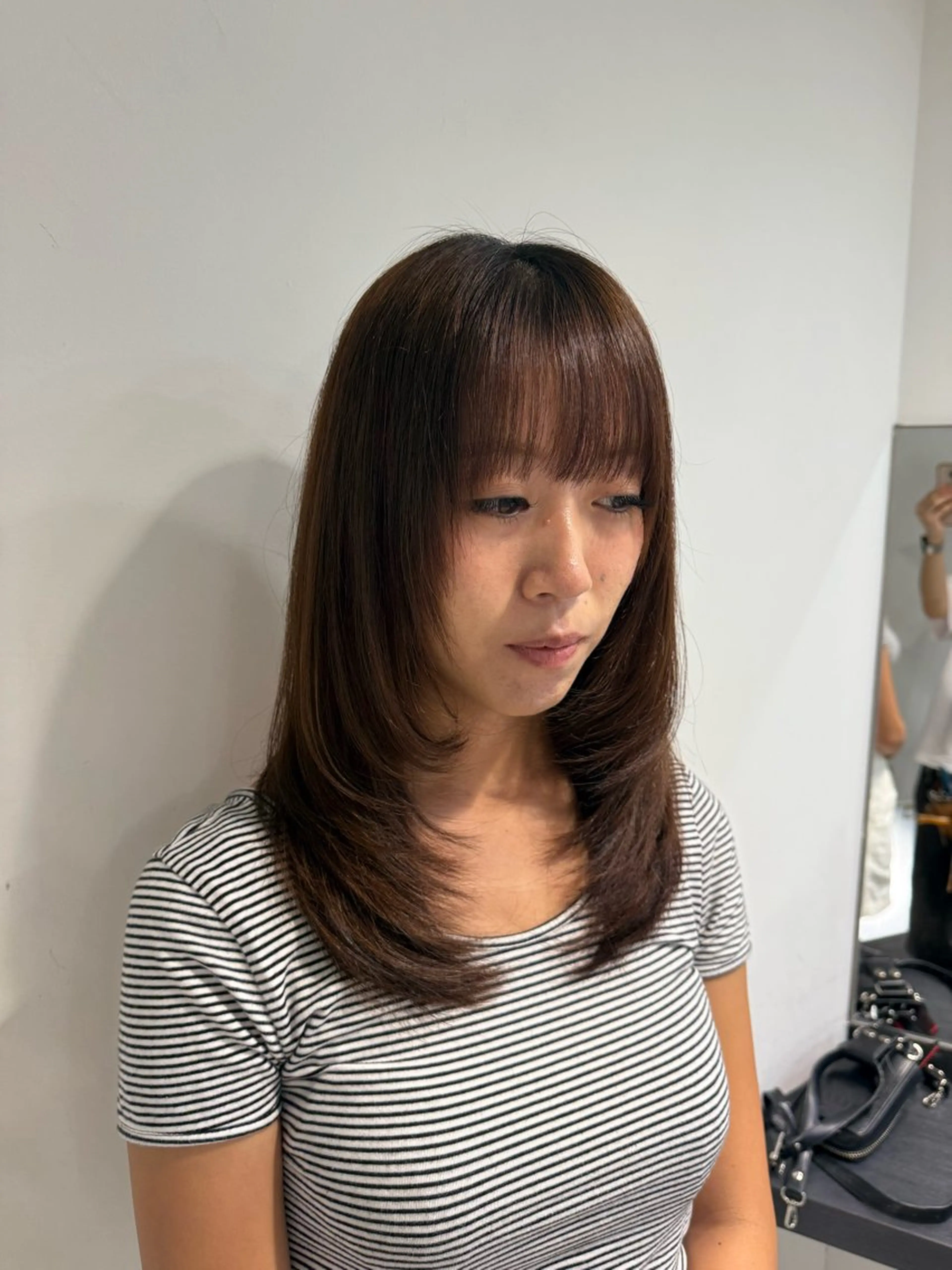 セミロング レイヤーカット カット WELLY  TOKYO所属・🌈レイヤーカット/ ハイトーン🌈タクマのヘアスタイル