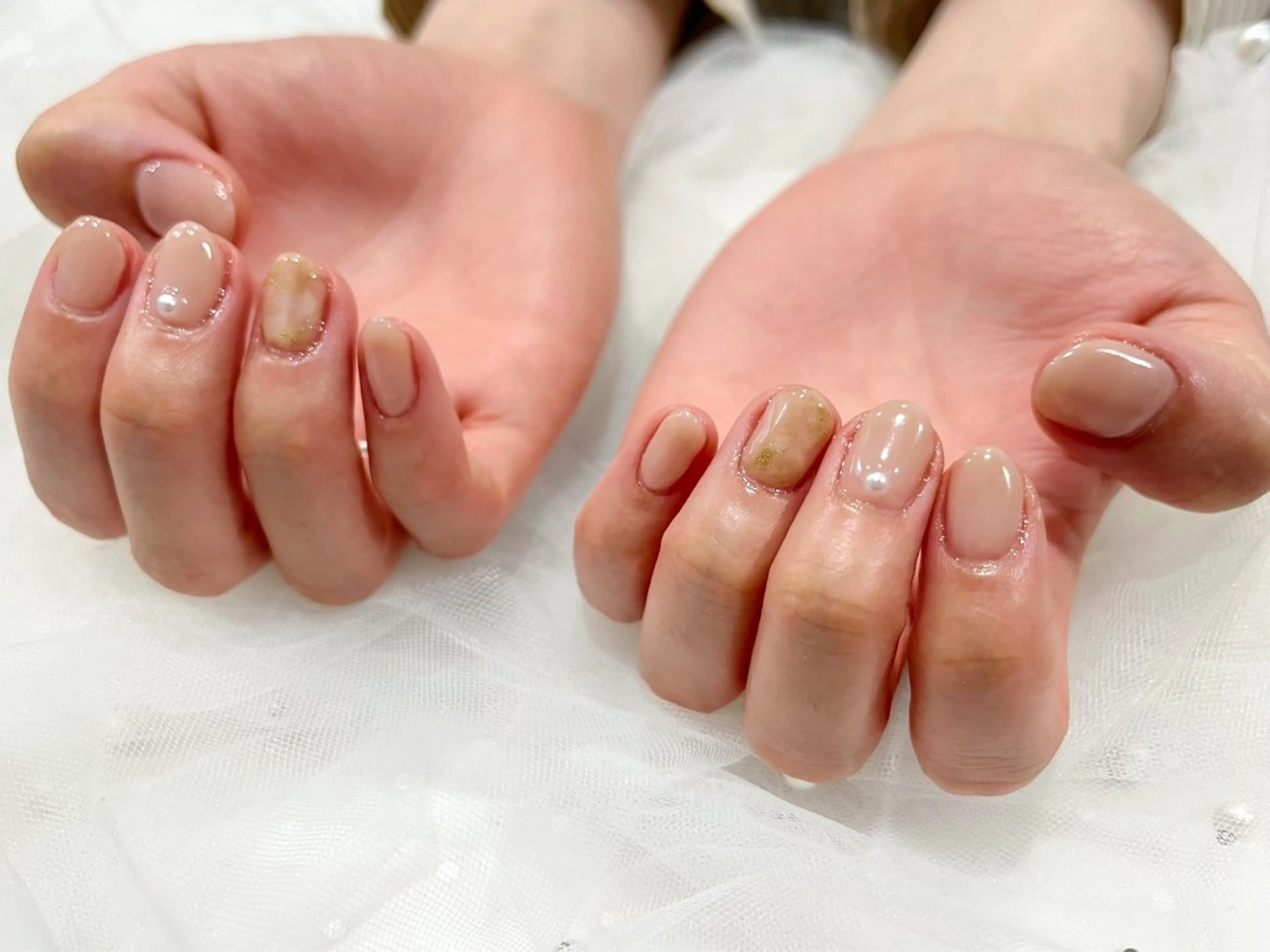 ネイル 大理石ネイル(マーブル) ニュアンスネイル Nail salon Cielel⟡Ayaのネイルデザイン