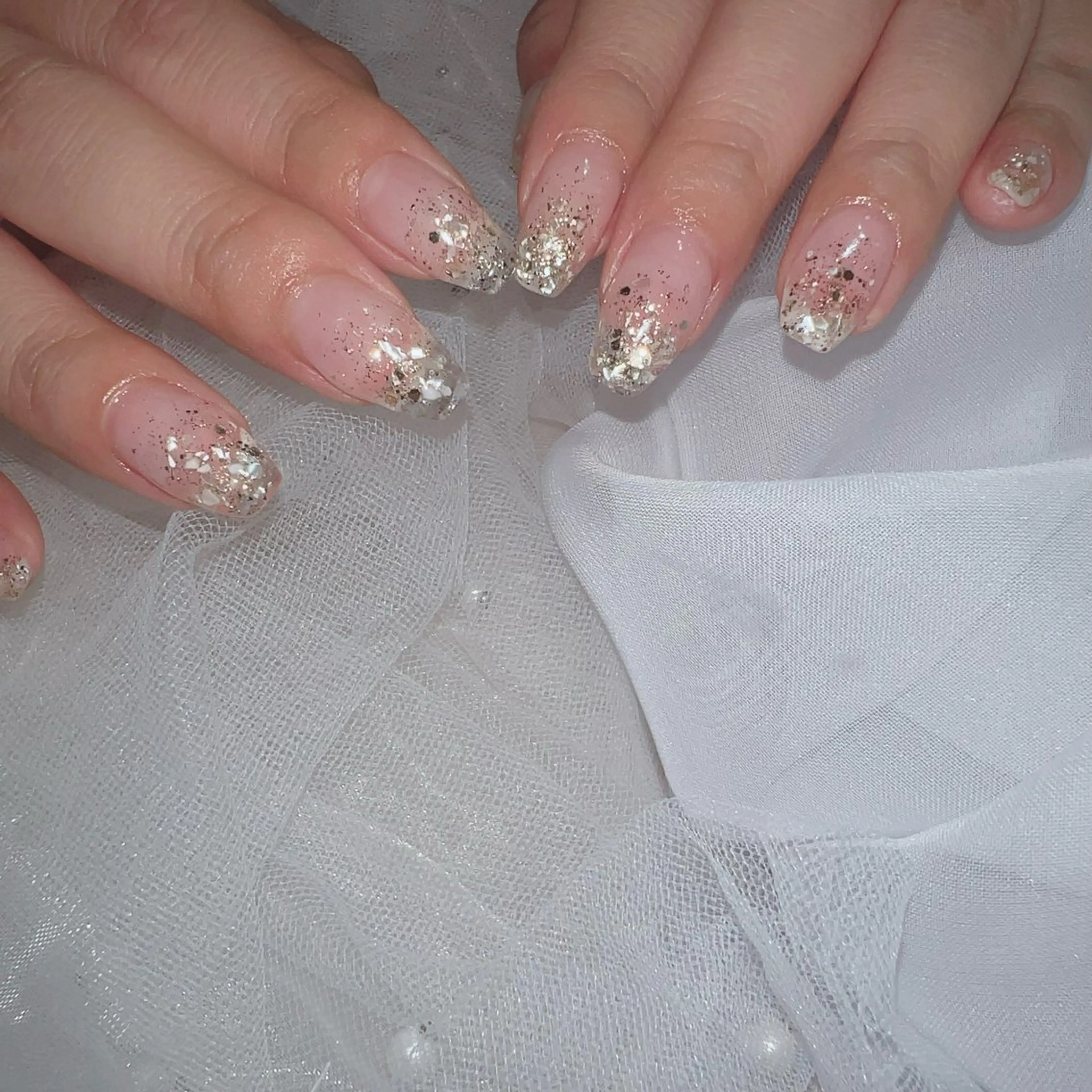 ネイル グラデーション ラメ(グリッター) ラメグラデーション ハンドネイル uli'm. mikiのネイルデザイン