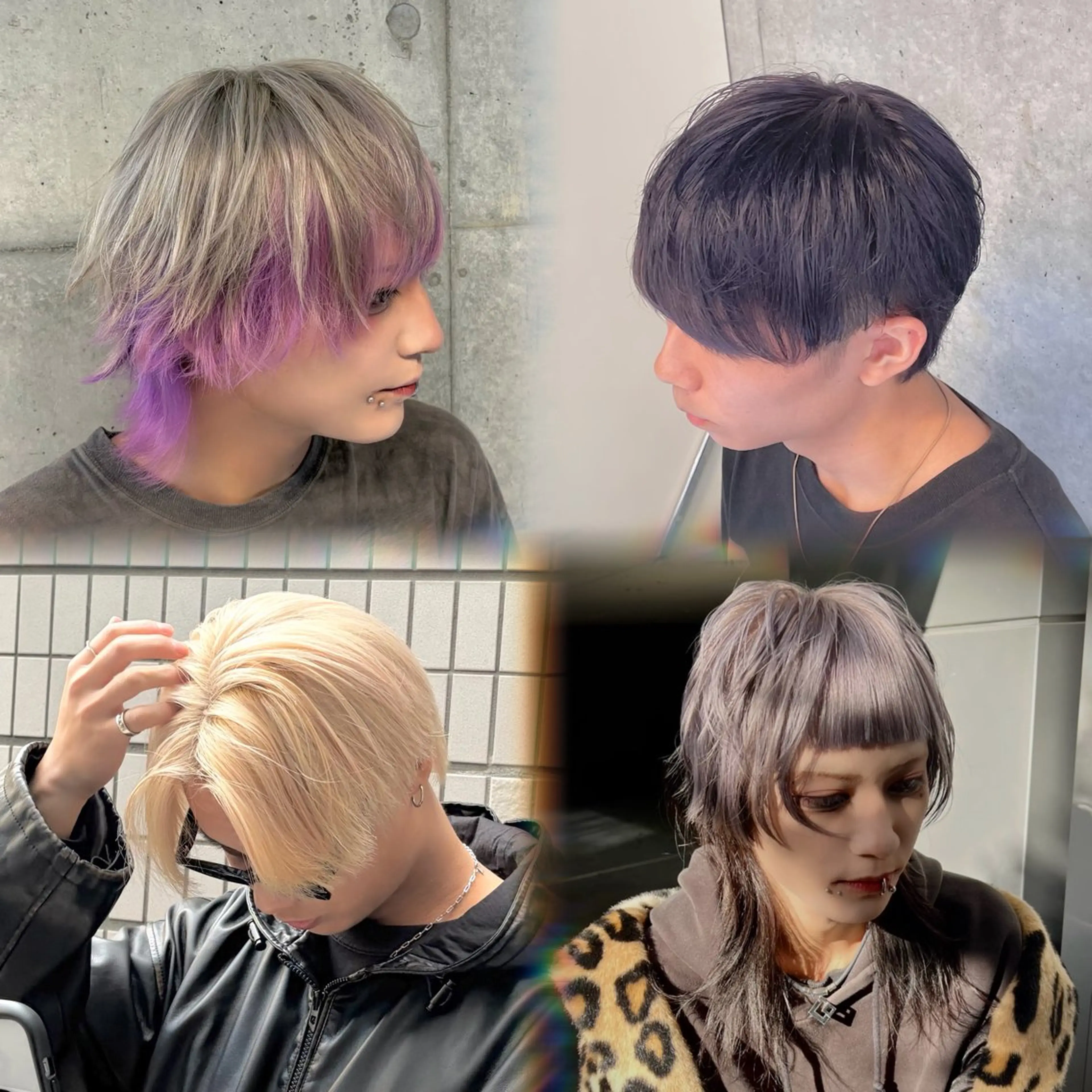 ミディアム カラー メンズ カット ヘアカラー トリートメント ʜᴀʀᴜᴋᴀ♱メンズ ウルフ/ブリーチのヘアスタイル