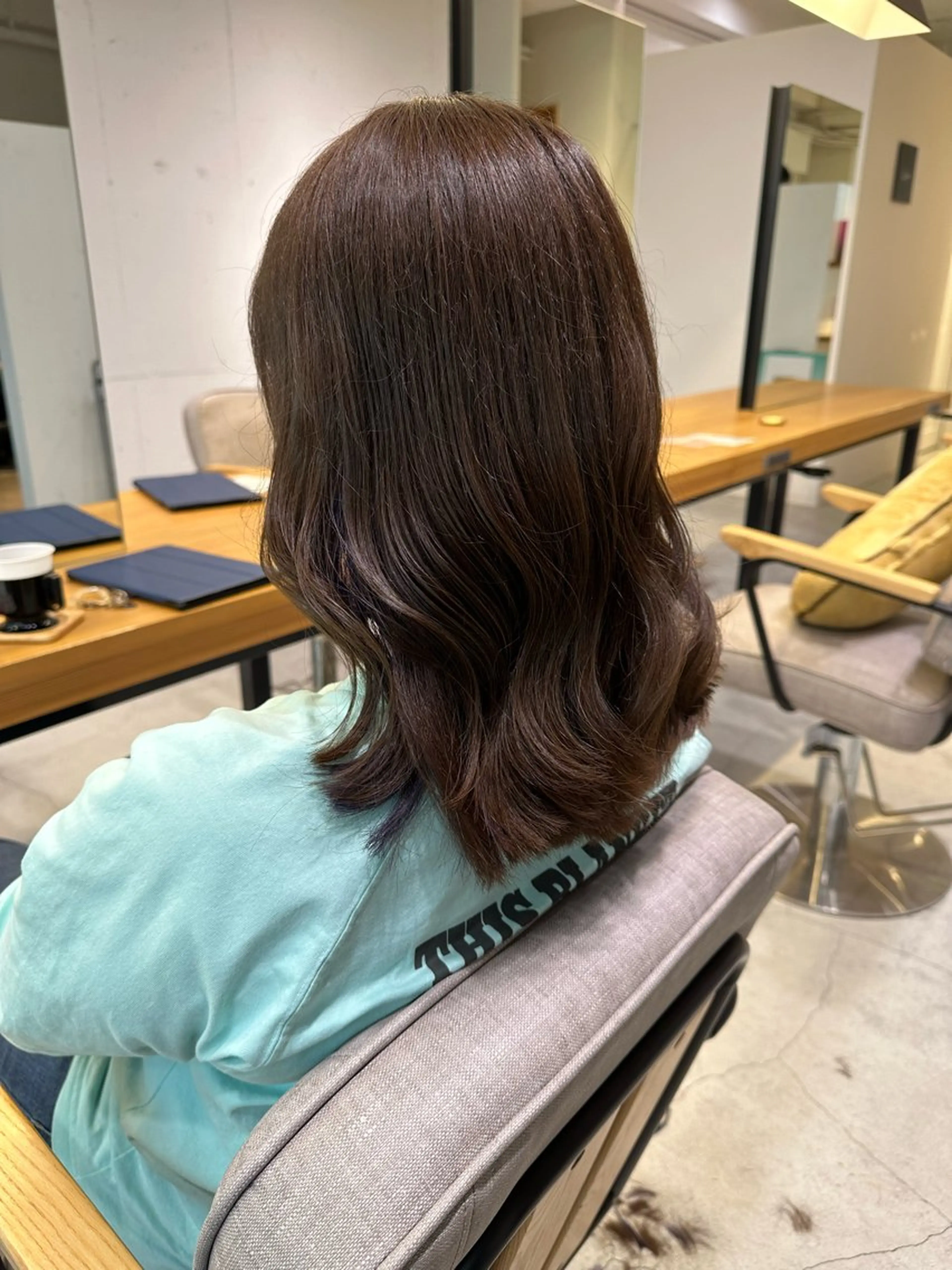 ミディアム カット ヘアカラー トリートメント 上野湧太 髪質改善/艶カラーのヘアスタイル