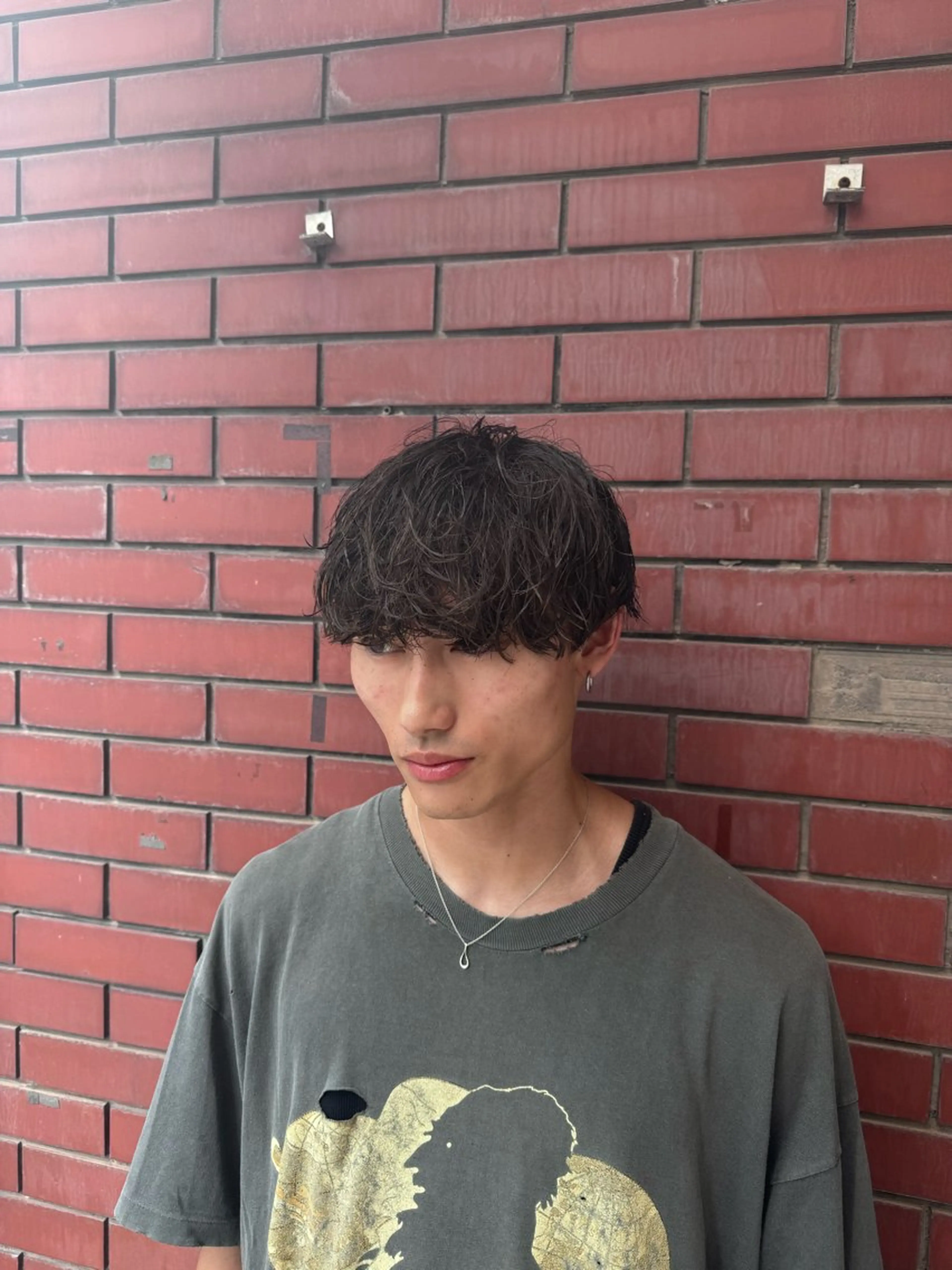 ショート パーマ メンズ メンズパーマ ヘアカラー 柏メンズカットパーマ NO.1タイチのヘアスタイル