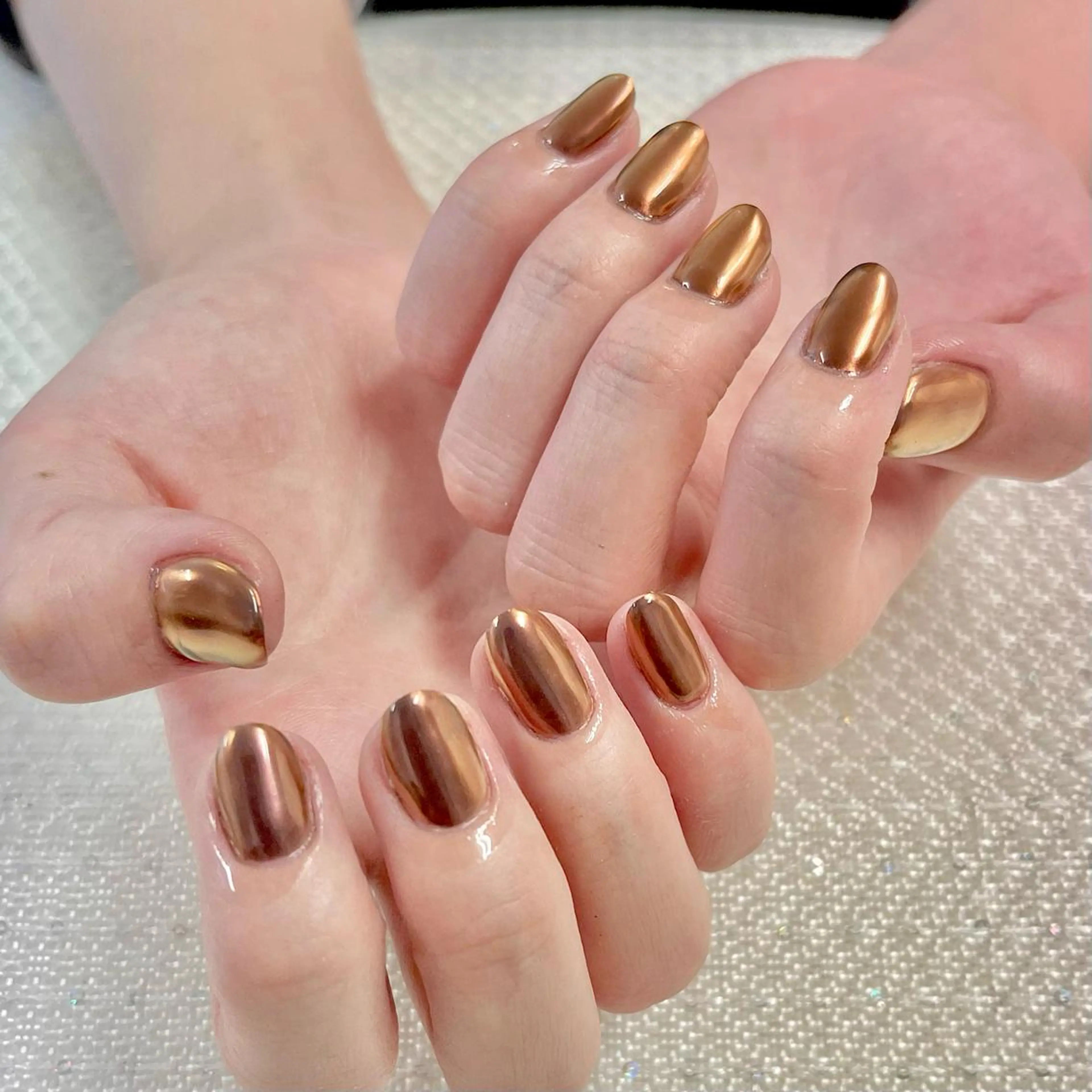 ネイル ミラーネイル 🤎🧸 Aya 🧸🤎のネイルデザイン