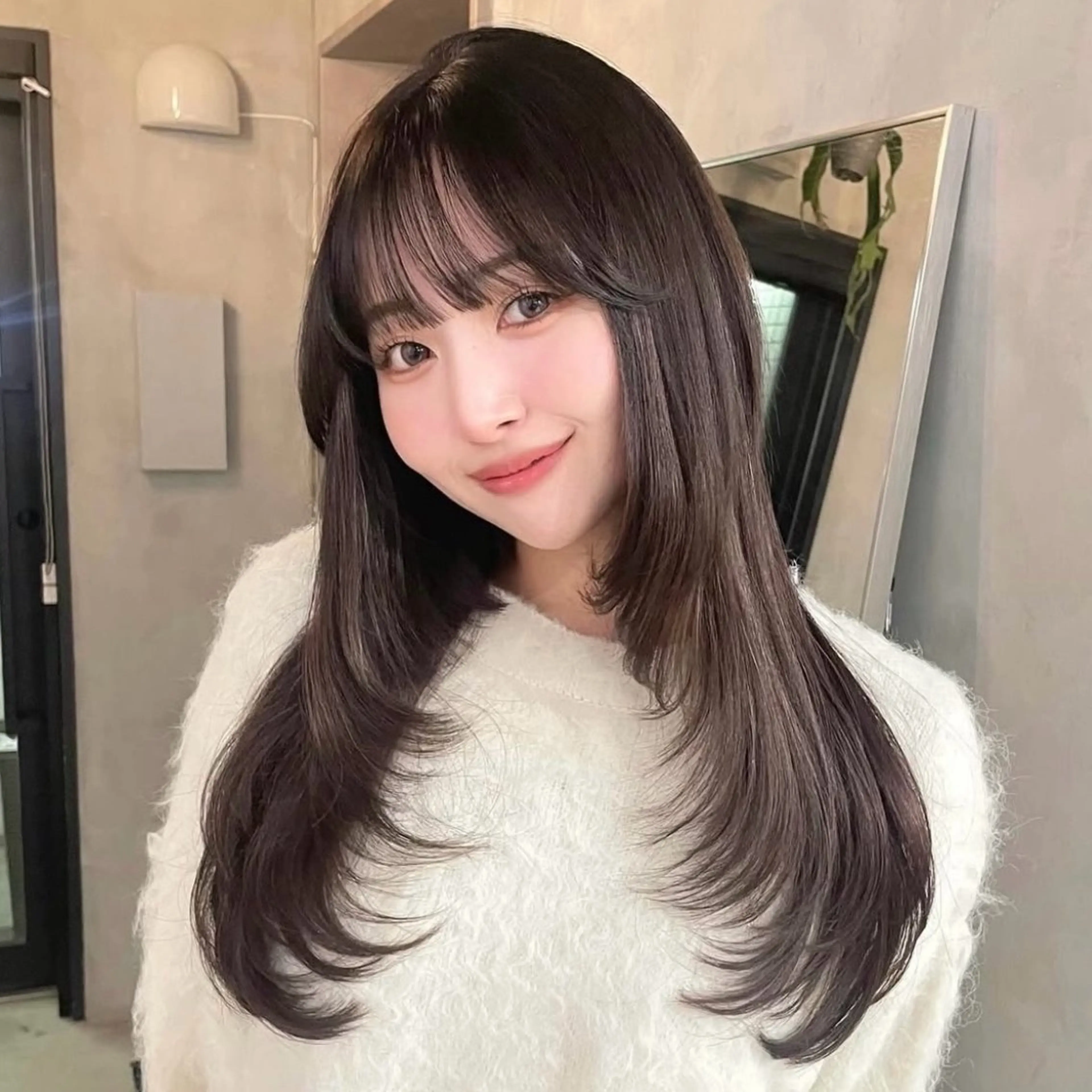 ロング 韓国風ヘア レイヤーカット モテ韓国ヘア/ レイヤー🤍RIKAのヘアスタイル