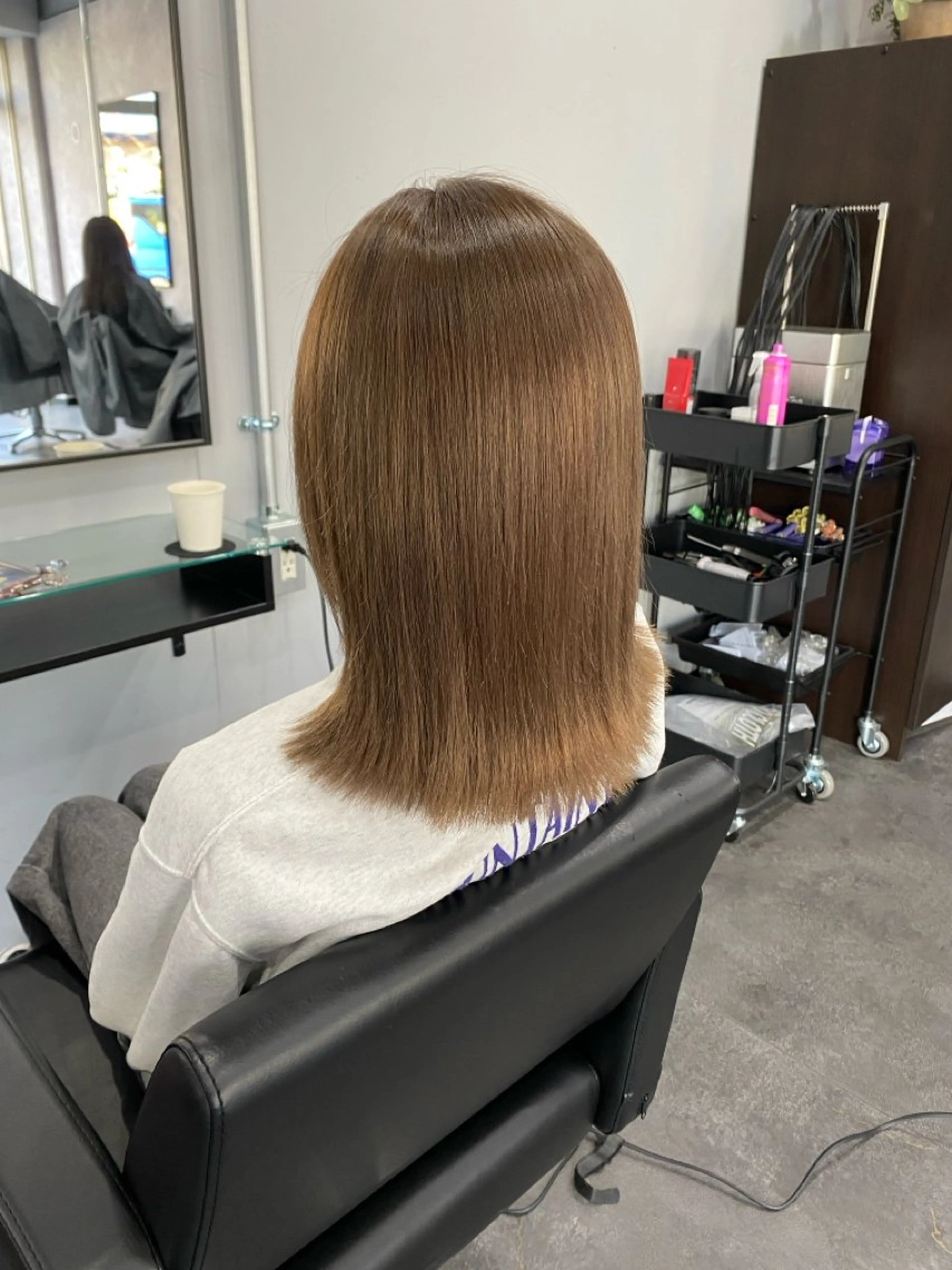 ミディアム カット ヘアカラー トリートメント 【髪質改善】加藤 崇徳のヘアスタイル