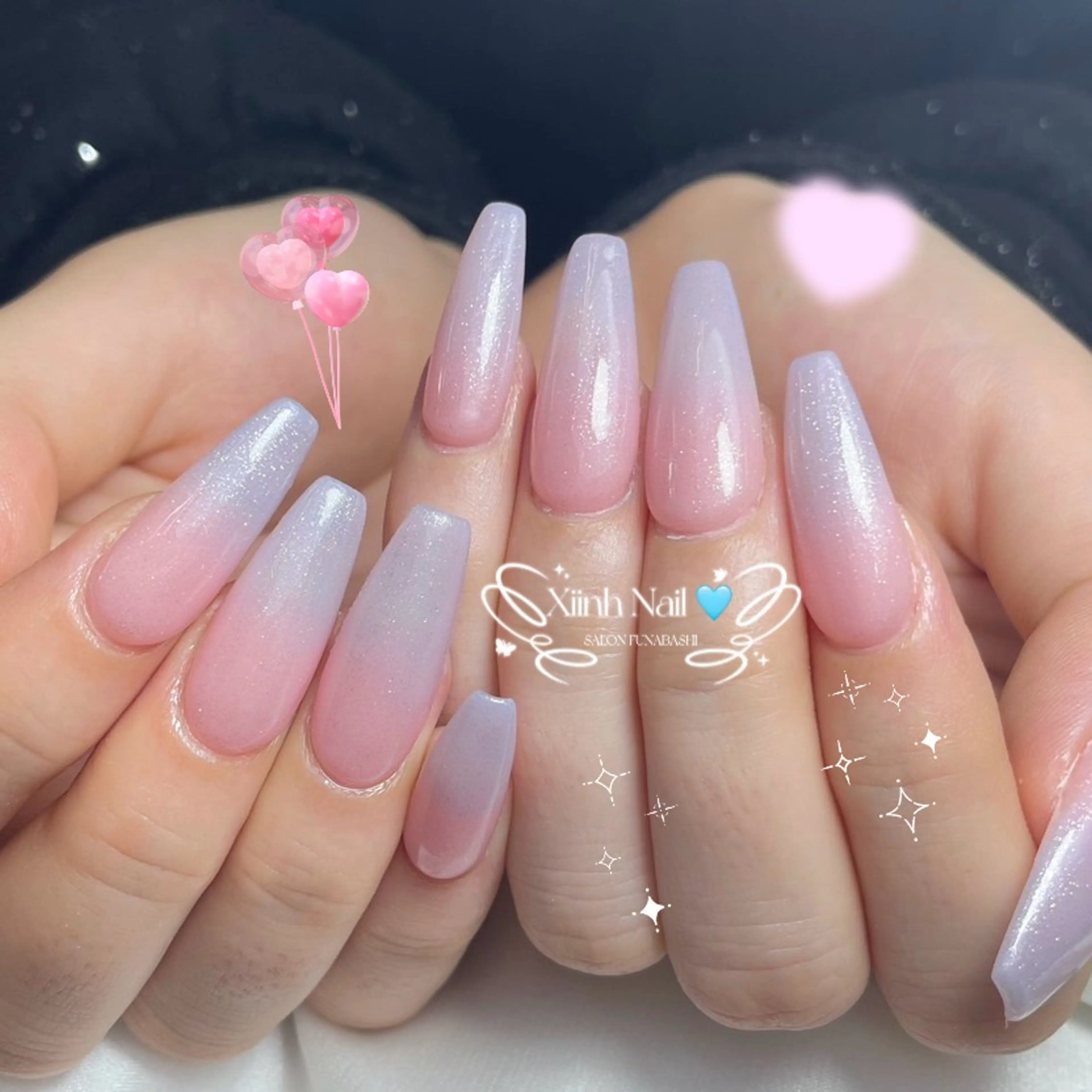 ネイル チークネイル 桜ネイル 長さ出し フットネイル ジェルネイル ハンドネイル XIINH NAIL SALONのネイルデザイン