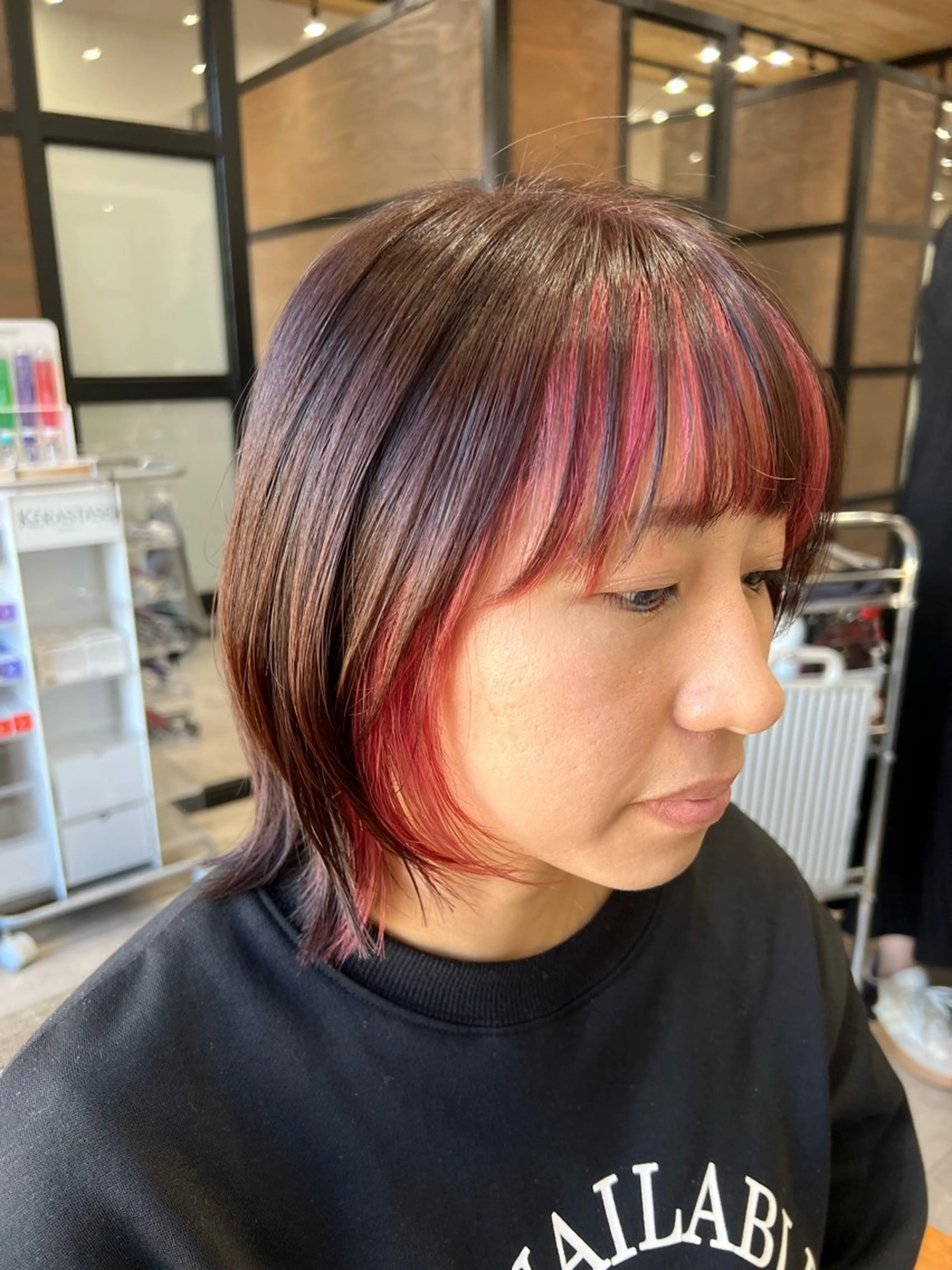 ショート カラー ミストバング  フェイスフレーミング カット ヘアカラー 🍭海外ヘア/レイヤ ー/艶髪🍭舟橋瑞稀のヘアスタイル