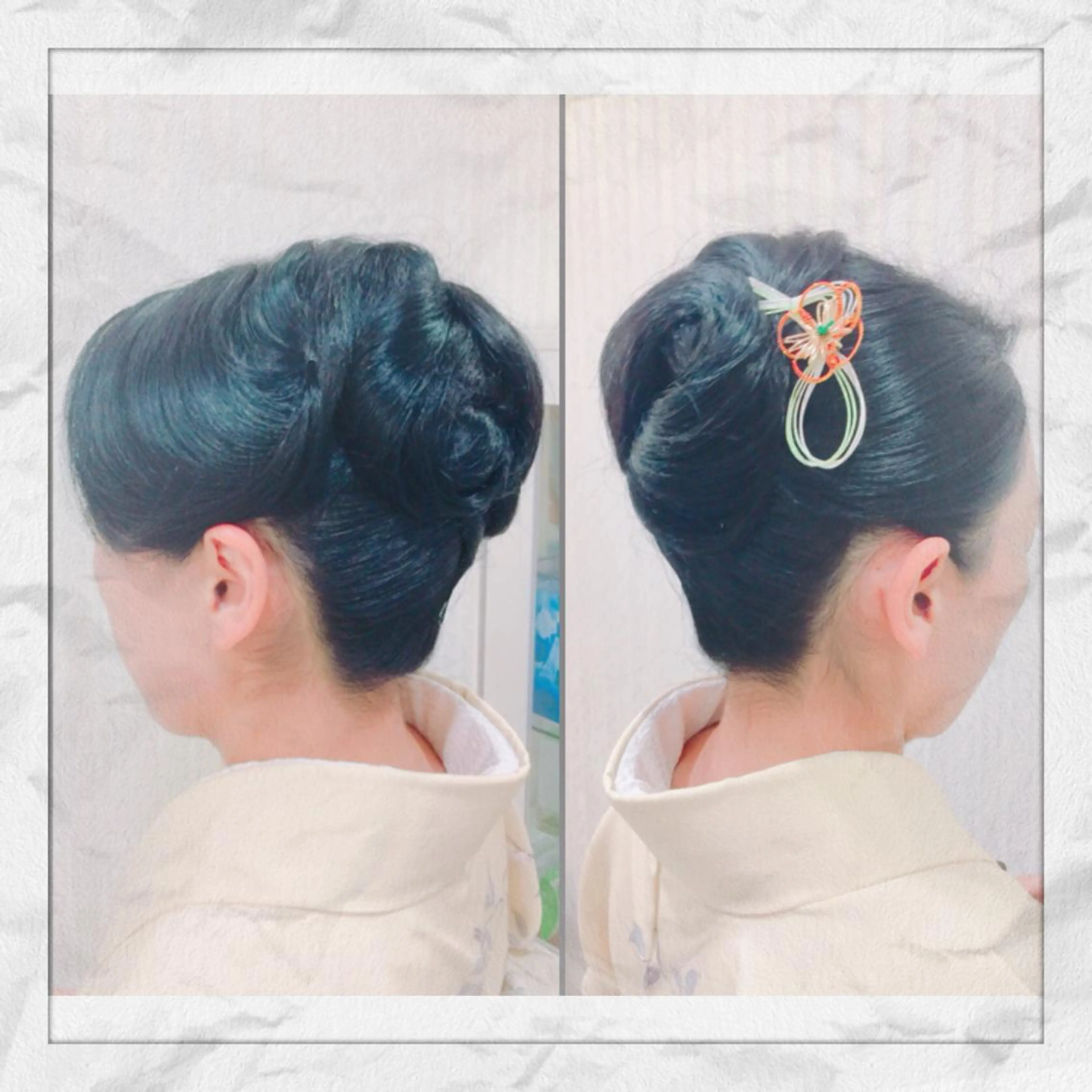 セミロング ヘアアレンジ 着物ヘア 結婚式・ブライダル ヘアセット ヘアセット/着付け 𓇼 松本 夏美𓇼のヘアスタイル