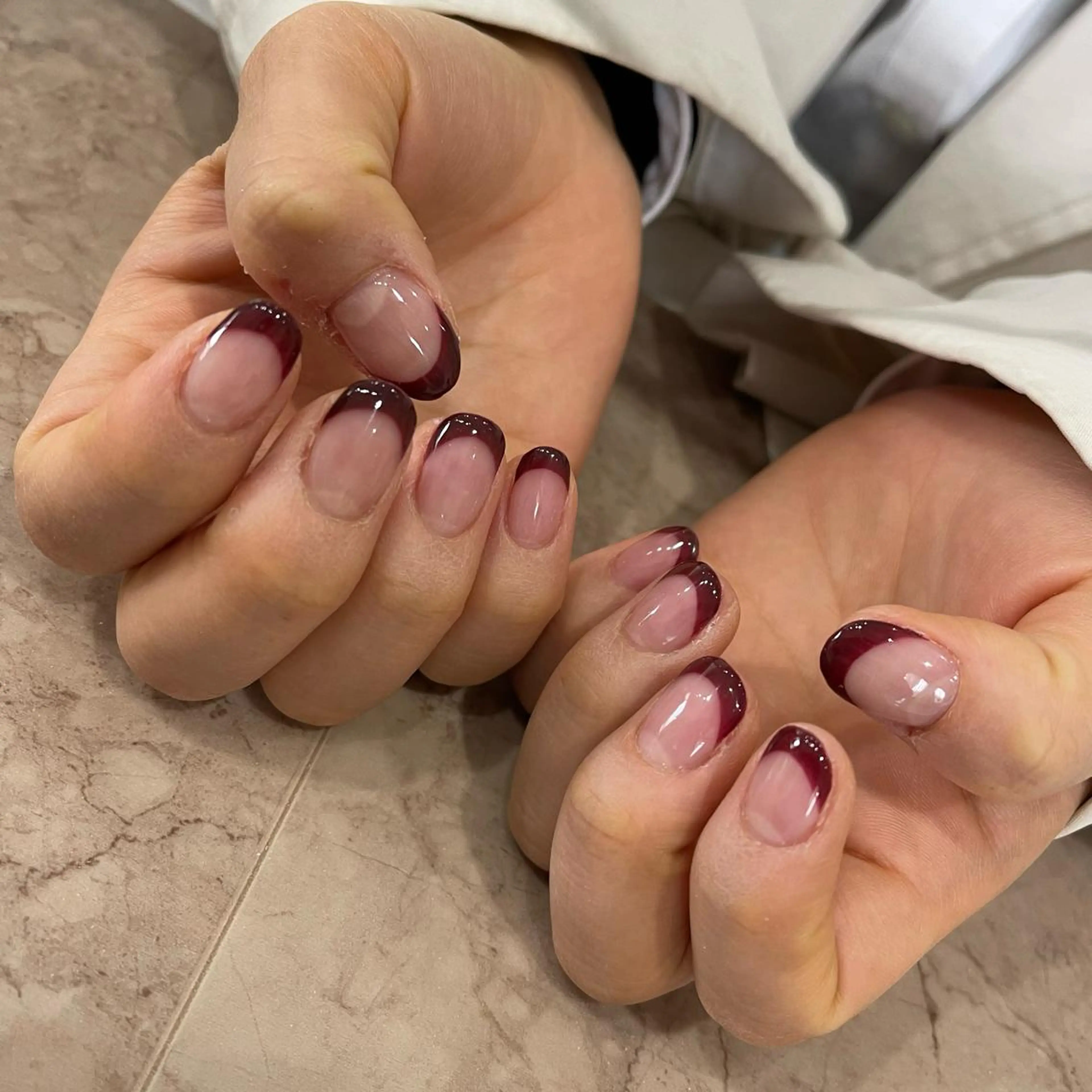 ネイル フレンチネイル Wish Nail 恒川のネイルデザイン