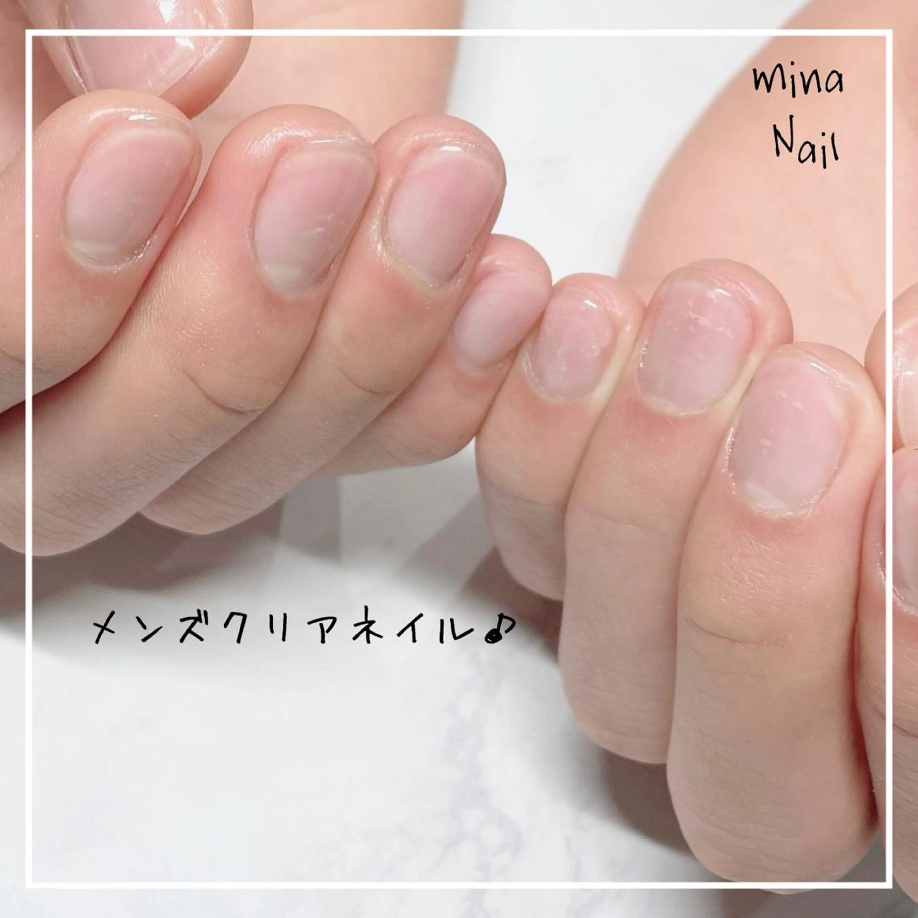 ネイル クリアネイル ジェルネイル メンズネイル mina Nailのネイルデザイン