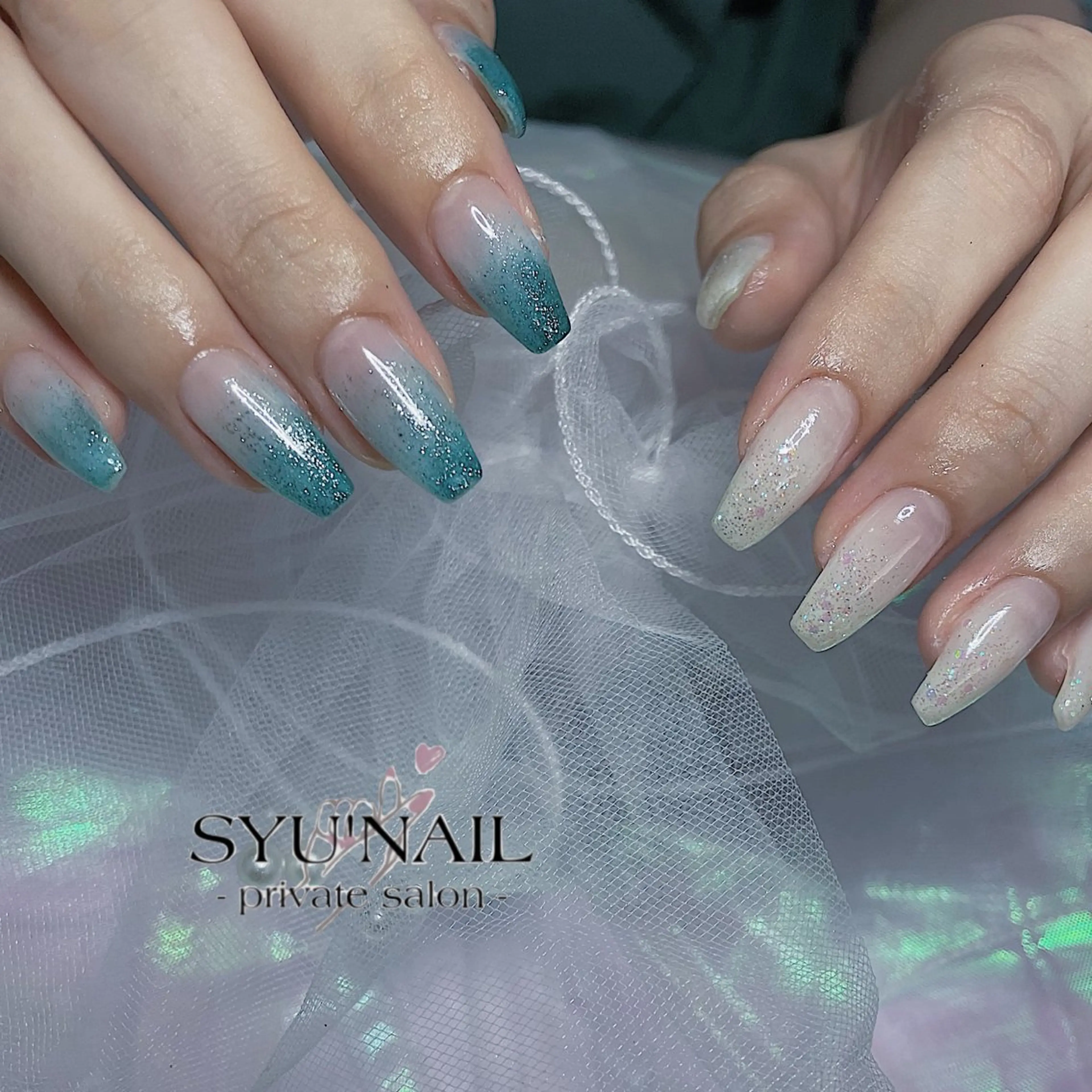 ネイル ラメ(グリッター) ラメグラデーション ハンドネイル SYU'NAIL /YUKIのネイルデザイン