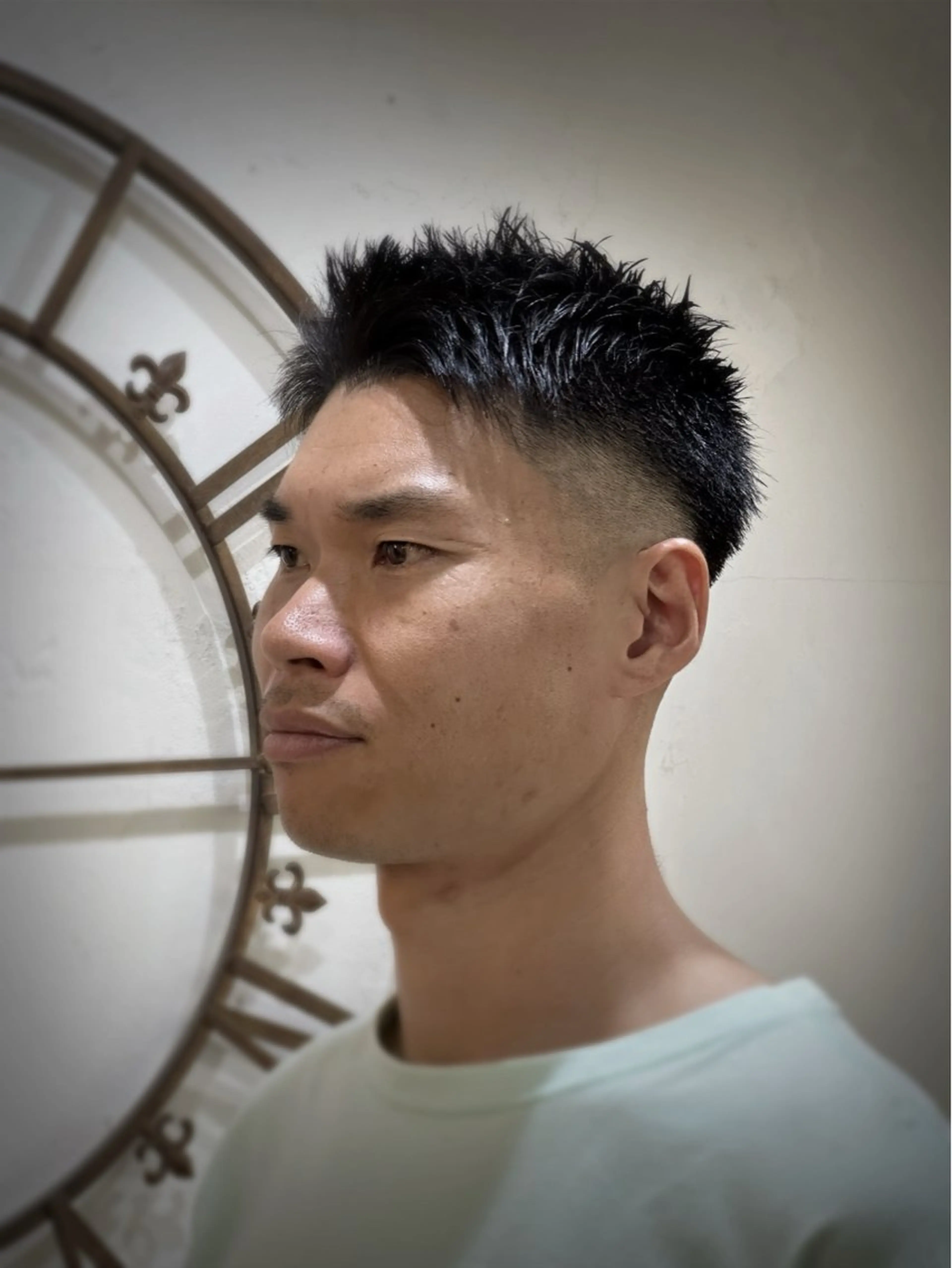 ショート メンズ スパイキー/ ピンパーマ/緑川雄也のヘアスタイル