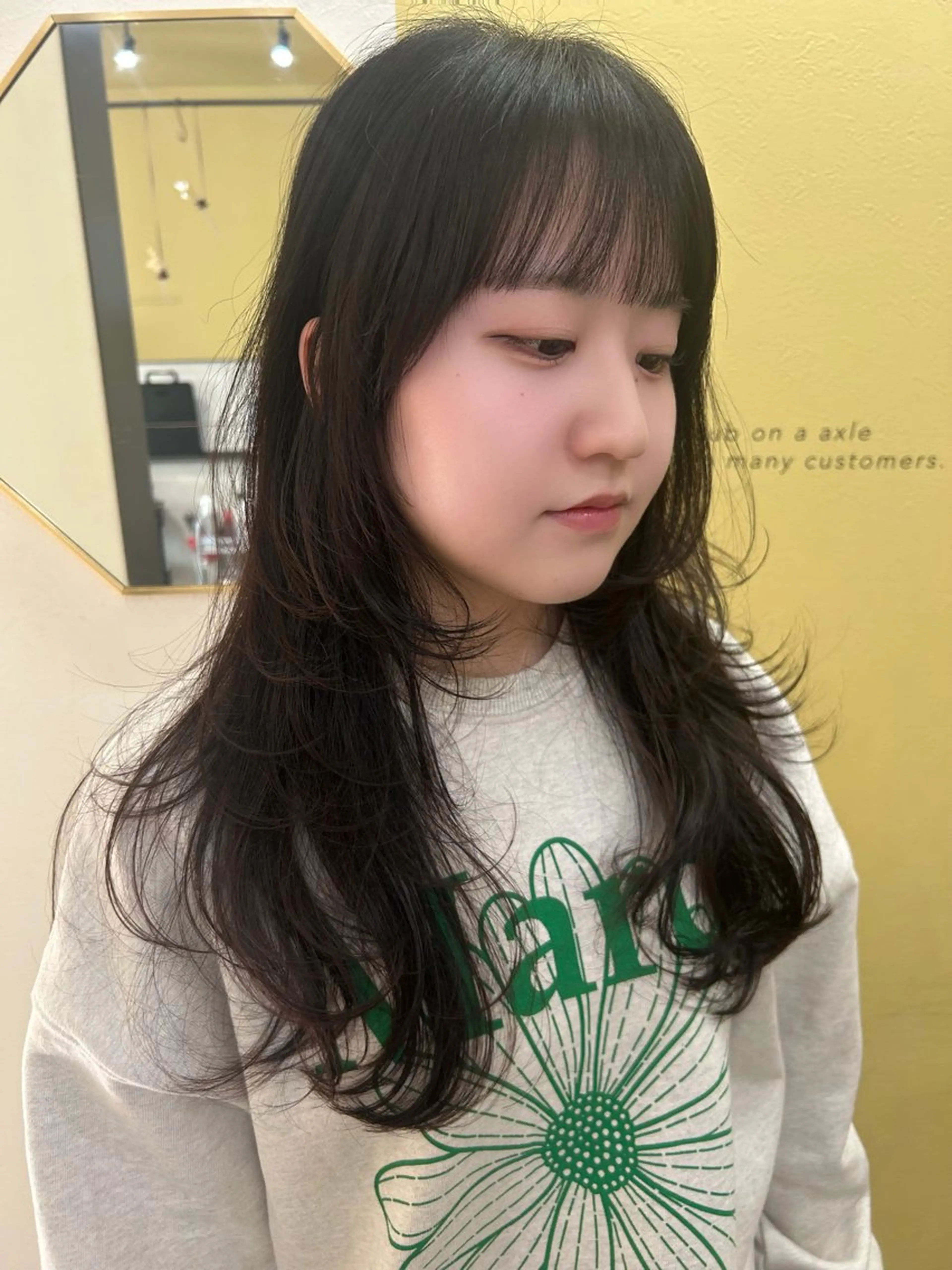 ロング レイヤーカット ロング カット トリートメント hub hair レイヤー/透明感のヘアスタイル