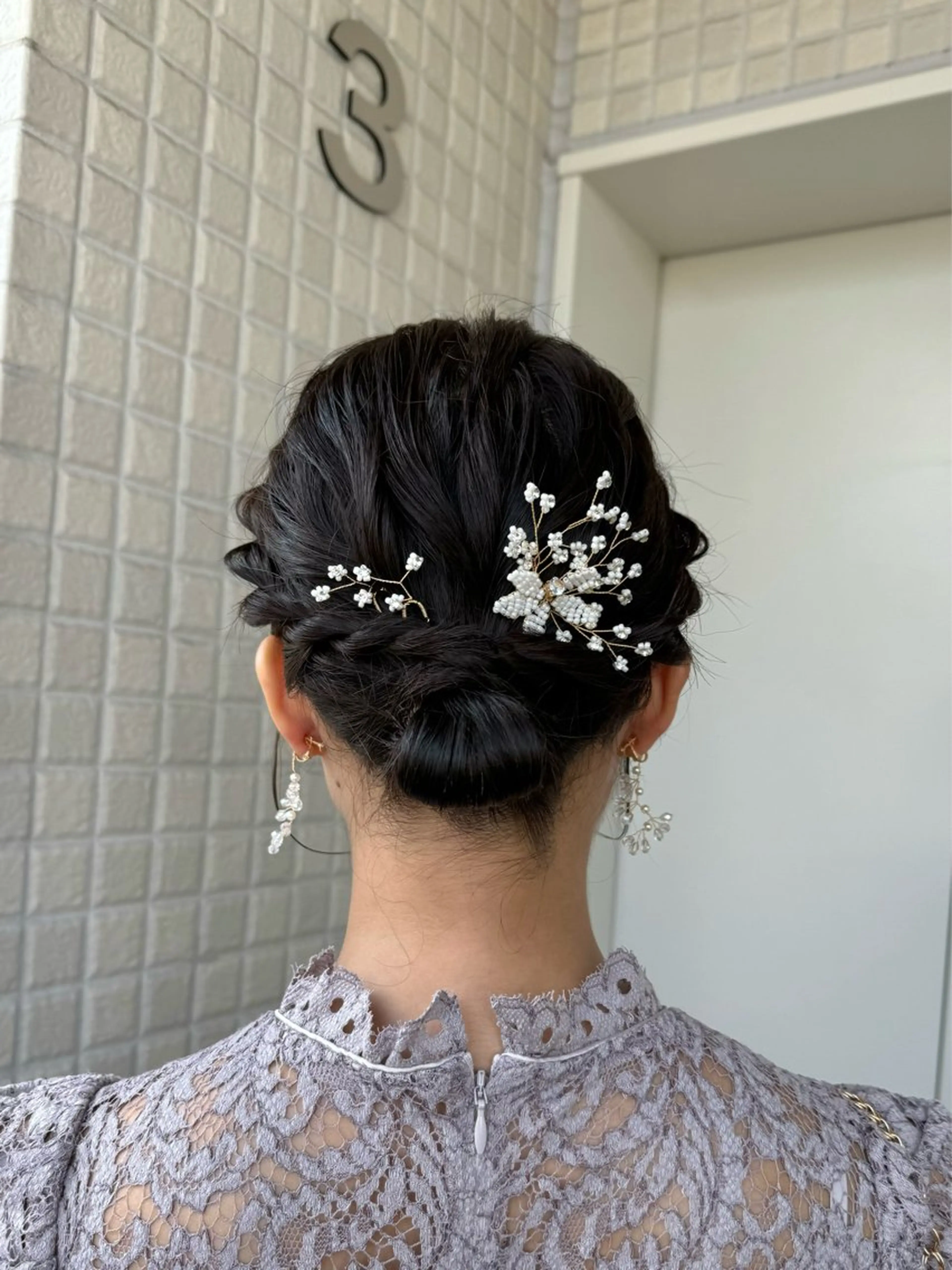 ミディアム ヘアアレンジ 縮毛矯正/エクステ ヘアアレンジ/ひふみのヘアスタイル