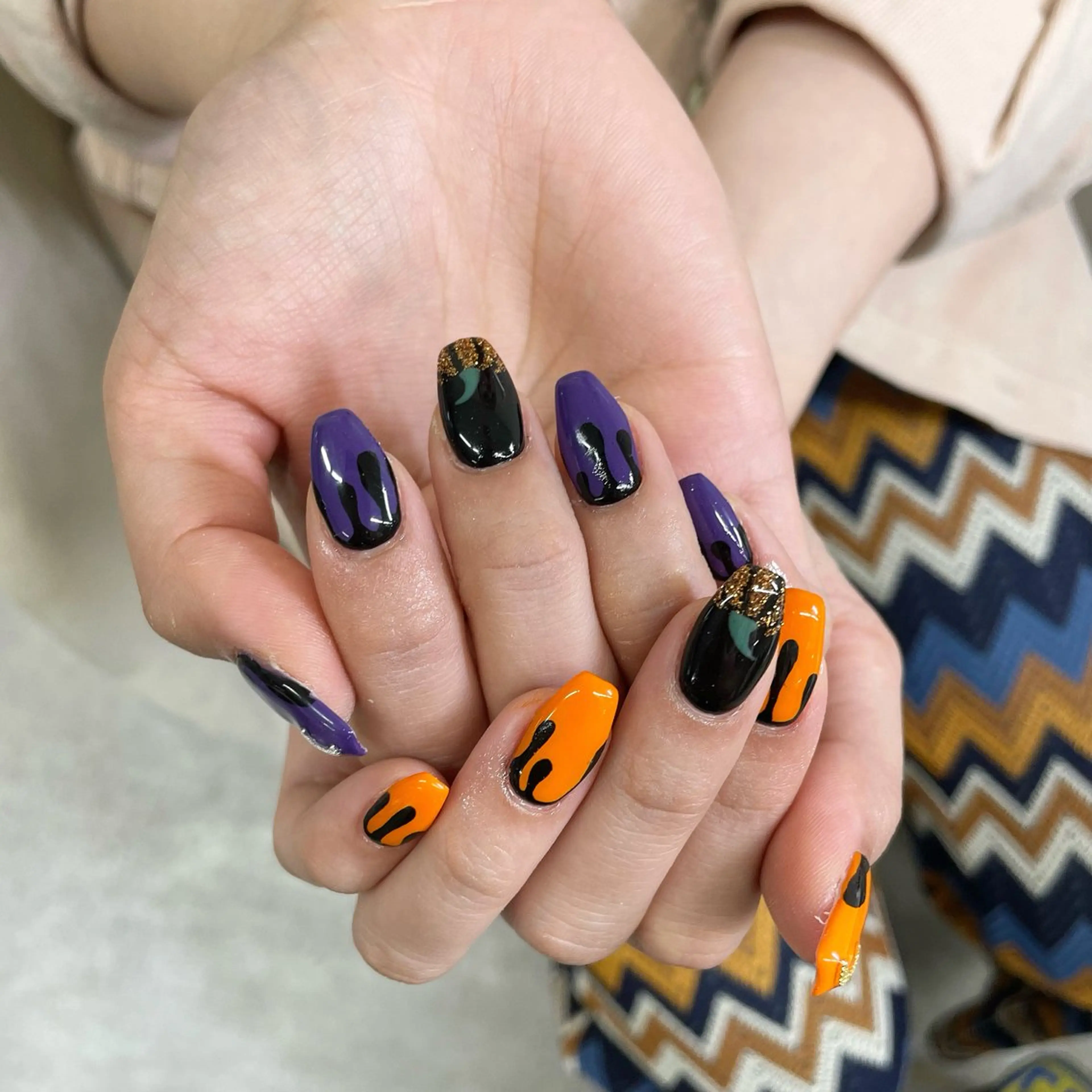 ネイル アートネイル ハロウィン ハンドネイル Bianca川越西口 KITAZAKI🫧のネイルデザイン