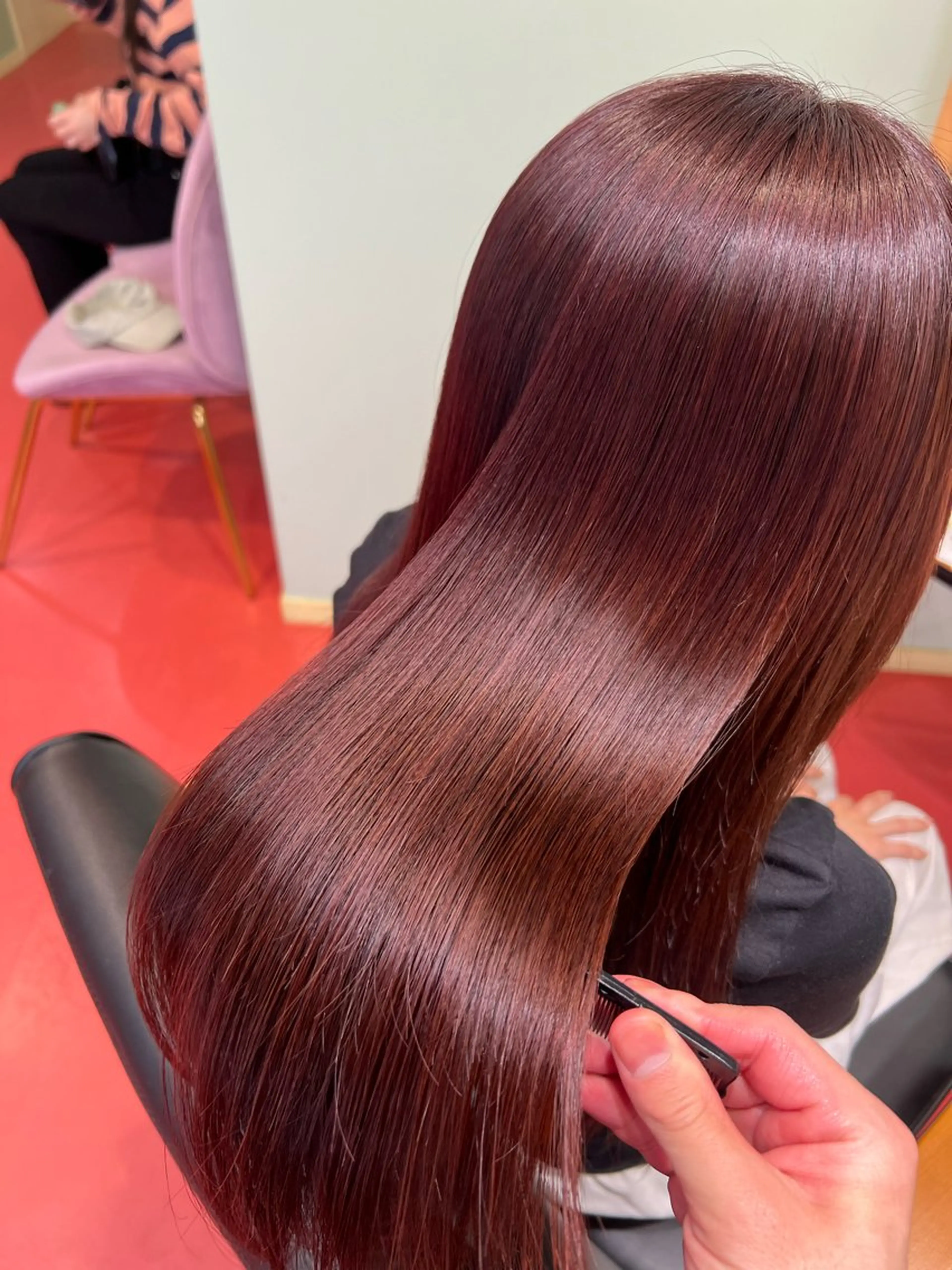 ロング カット ヘアカラー トリートメント 紙屋町ショート /ボブ　パーマ河内蓮のヘアスタイル