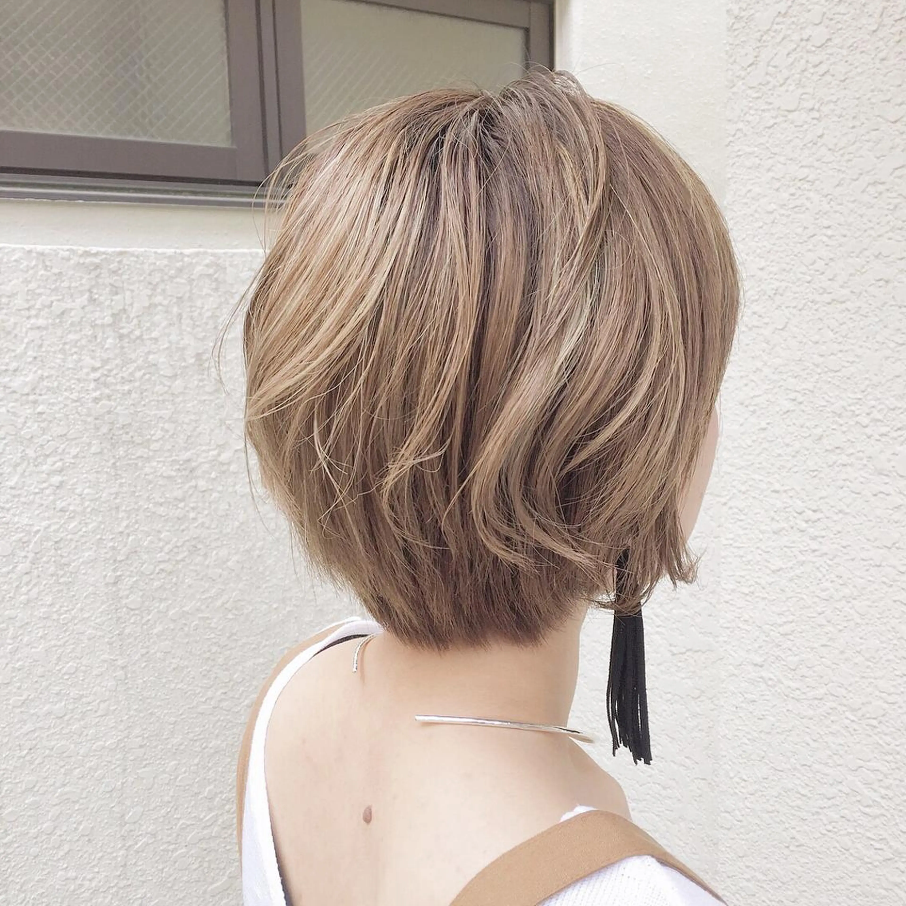 ショート カラー パーマ ヘアアレンジ 【白髪ぼかし 専門GBG】自由が丘のヘアスタイル