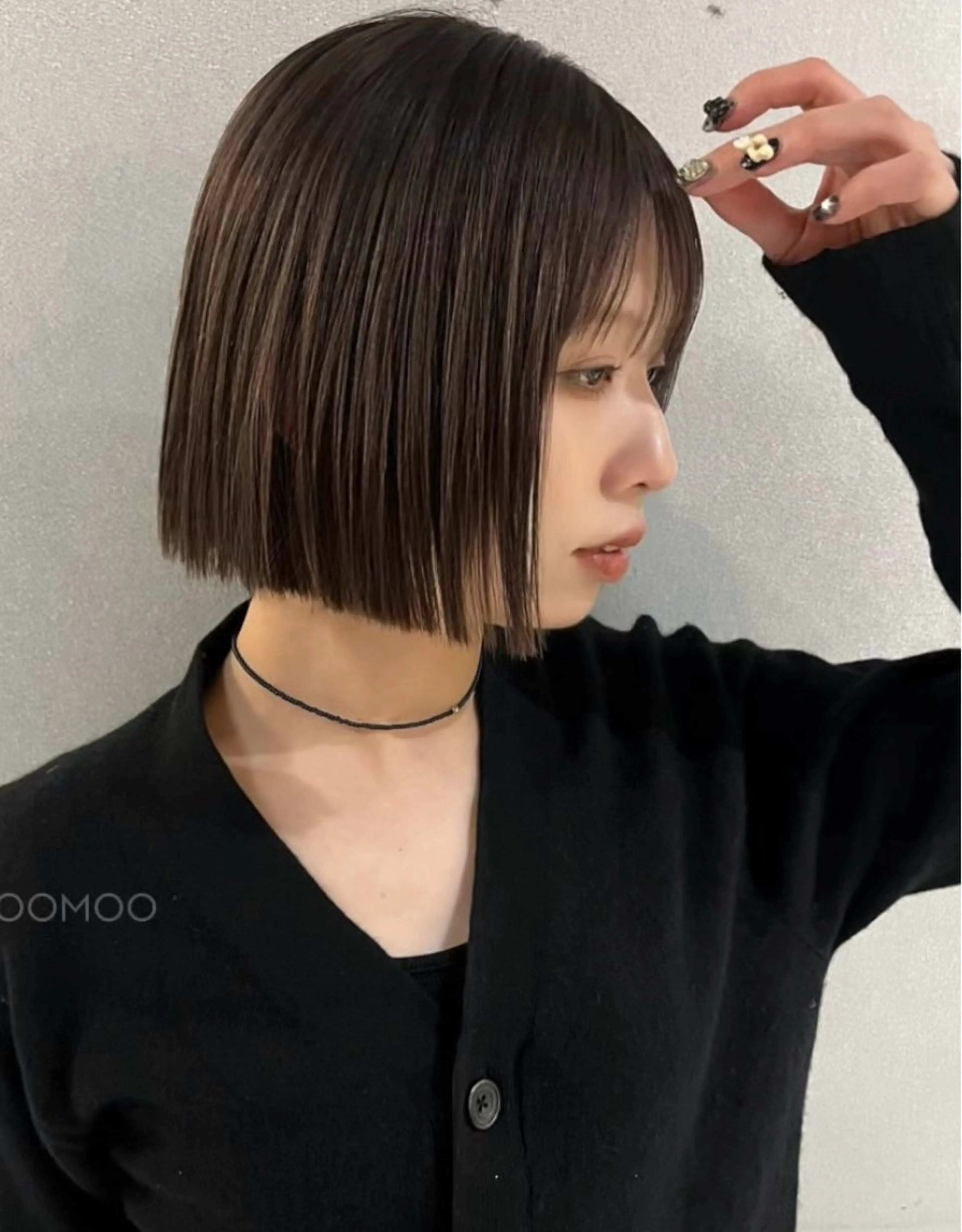 ショート カラー ブラウンカラー 透明感カラー 小顔カット タッセルカット カット ヘアカラー 韓国ボブ/ハッシュ カットKIRAのヘアスタイル