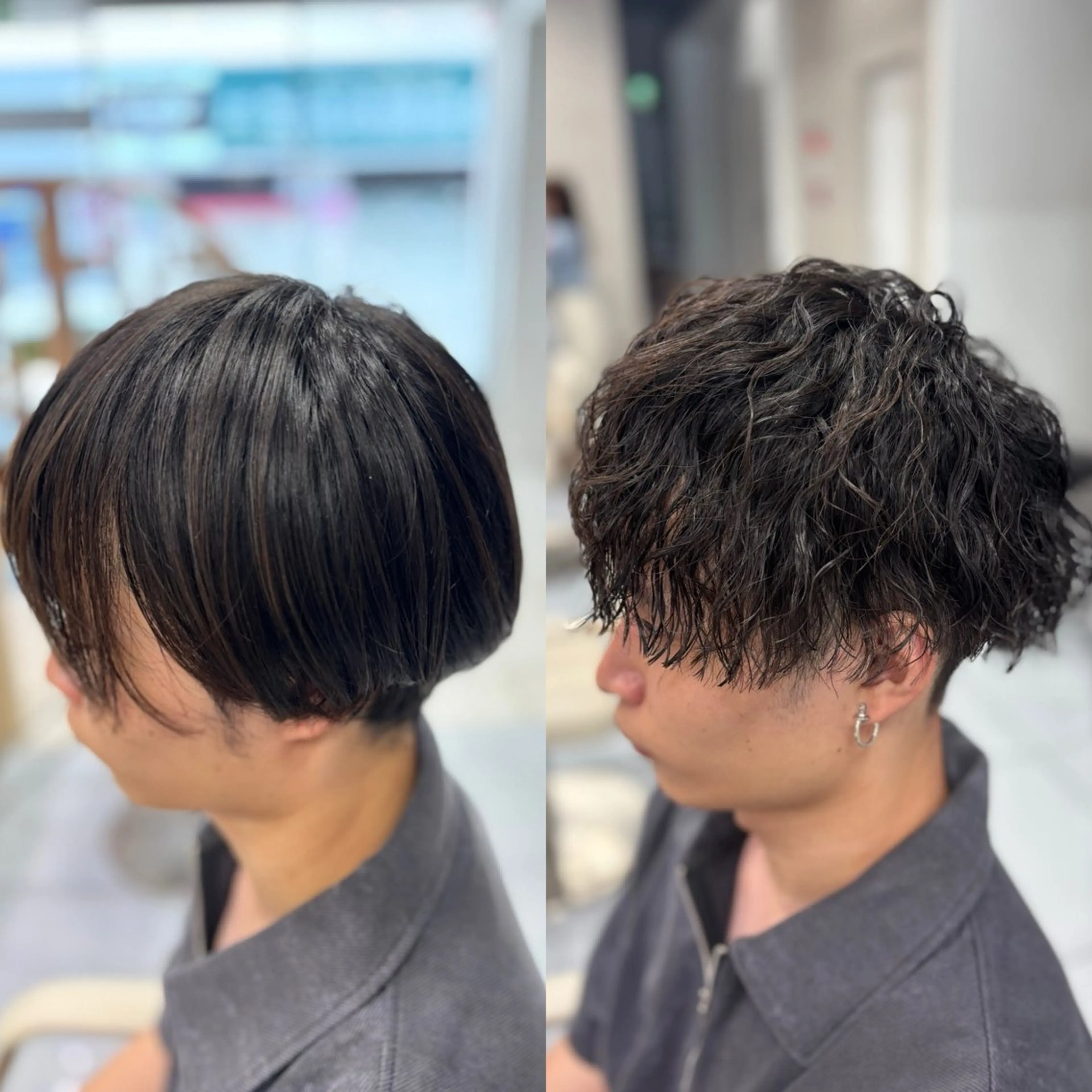 ショート パーマ メンズ カット パーマ メンズ特化韓国風 パーマスタイル/りんのヘアスタイル