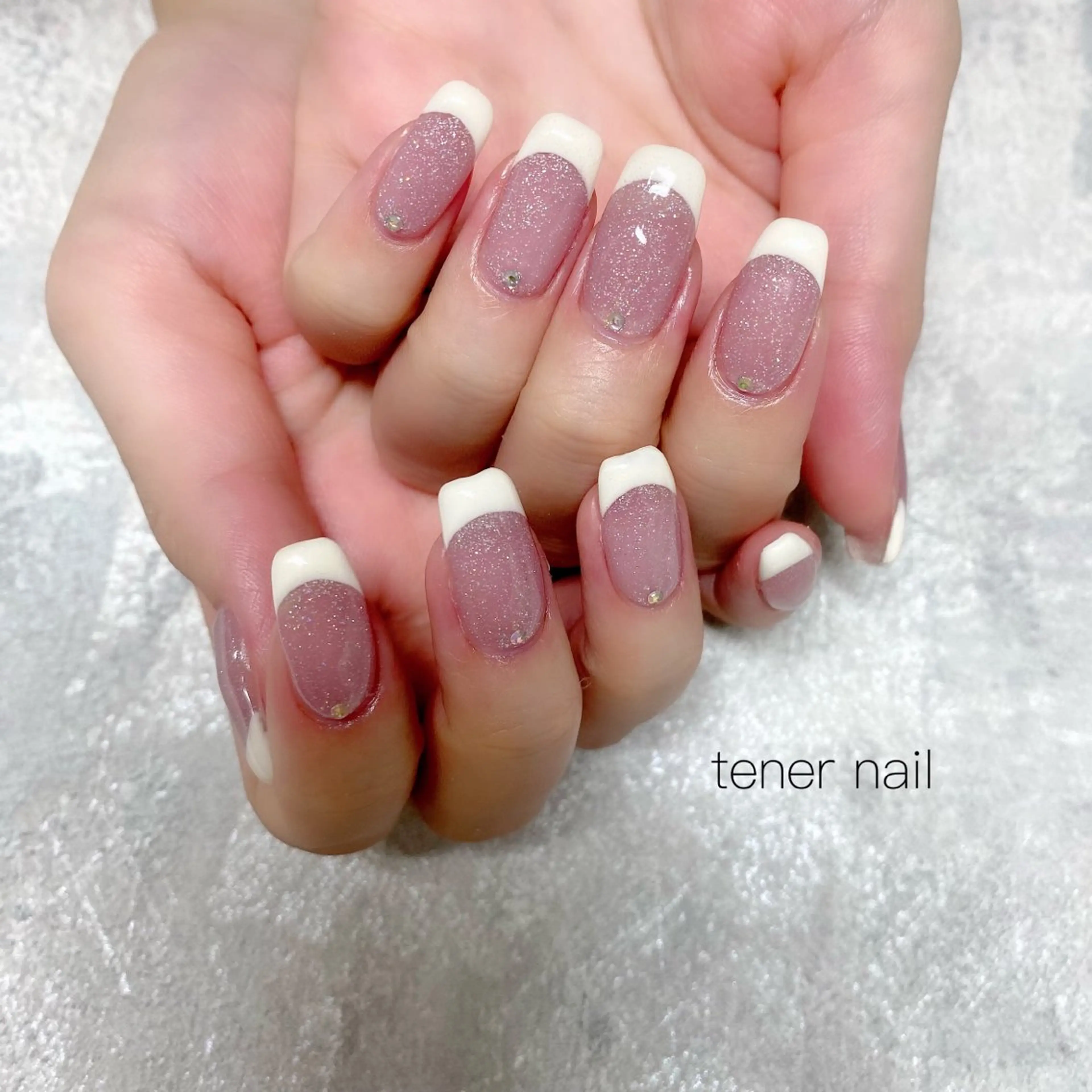 ネイル オーロラネイル フレンチネイル ハンドネイル テネルネイル tener nailのネイルデザイン