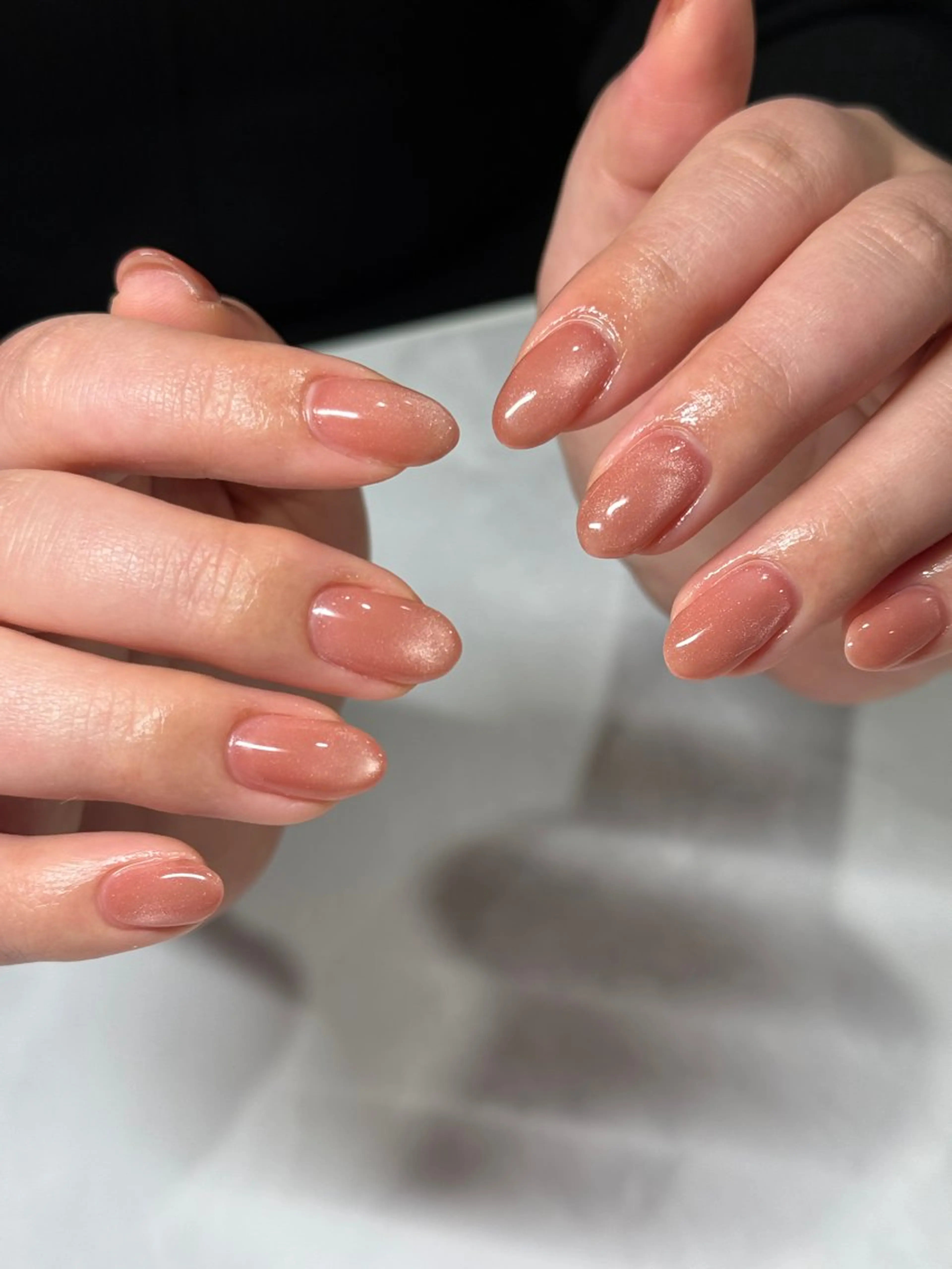 ネイル ジェルネイル マグネットネイル ニュアンスネイル オフィスネイル パラジェル tete nailstudioのネイルデザイン