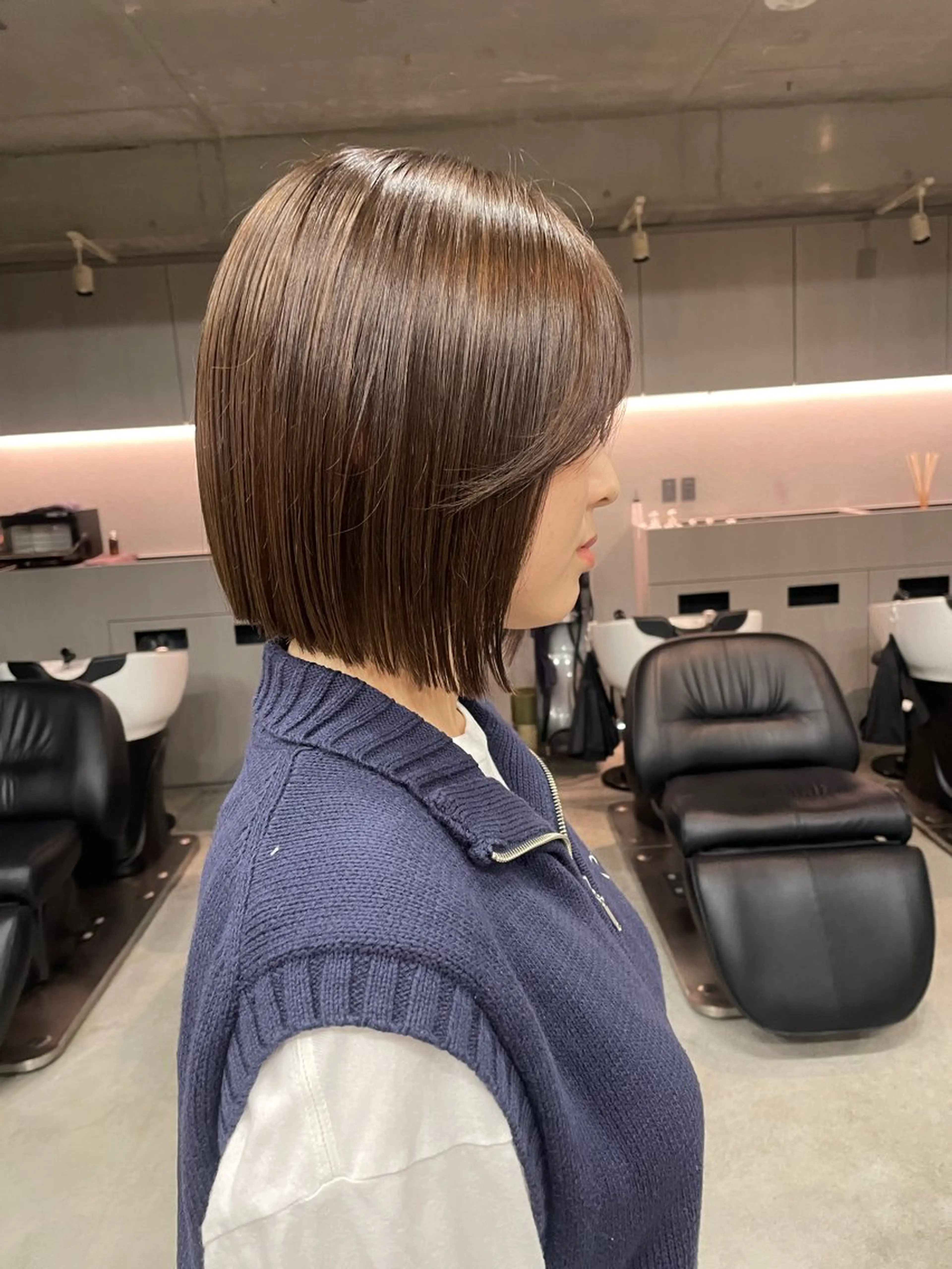 ミディアム カラー カット ヘアカラー 表参道🌿赤み消し カラー/チナツのヘアスタイル
